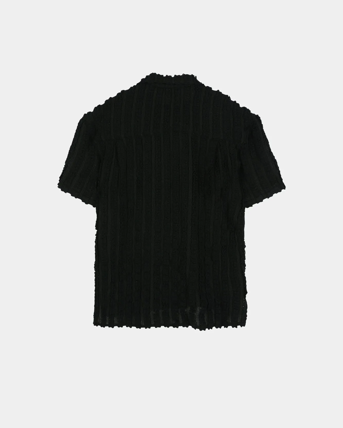KENLEY KNITTED OPEN COLLAR SHIRT atb1445m(BLACK) sold by Andersson Bell product image thumbnail 3