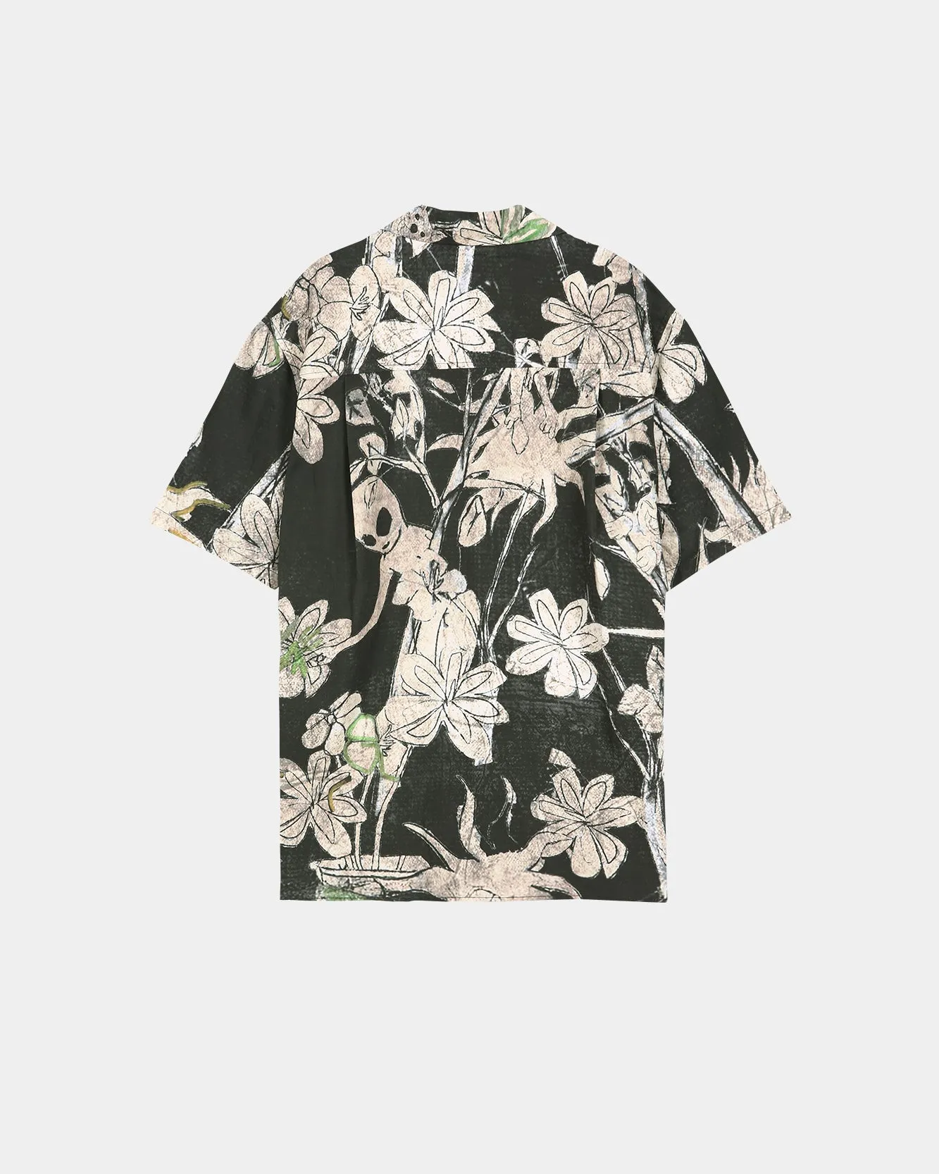 FLOWER PRINTED OPEN COLLAR SHIRT atb1529m(BLACK/BEIGE) sold by Andersson Bell product image thumbnail 3