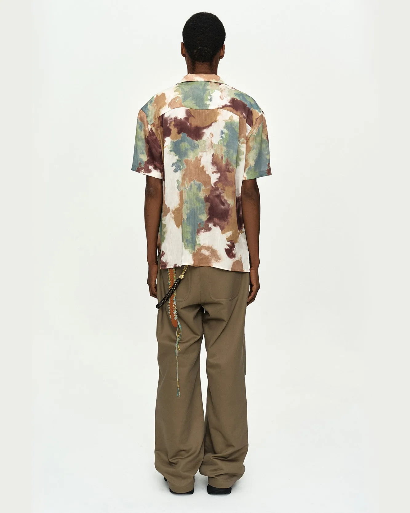 NANA OPEN COLLAR SHIRT atb1526m(BEIGE/BROWN) sold by Andersson Bell product image thumbnail 5