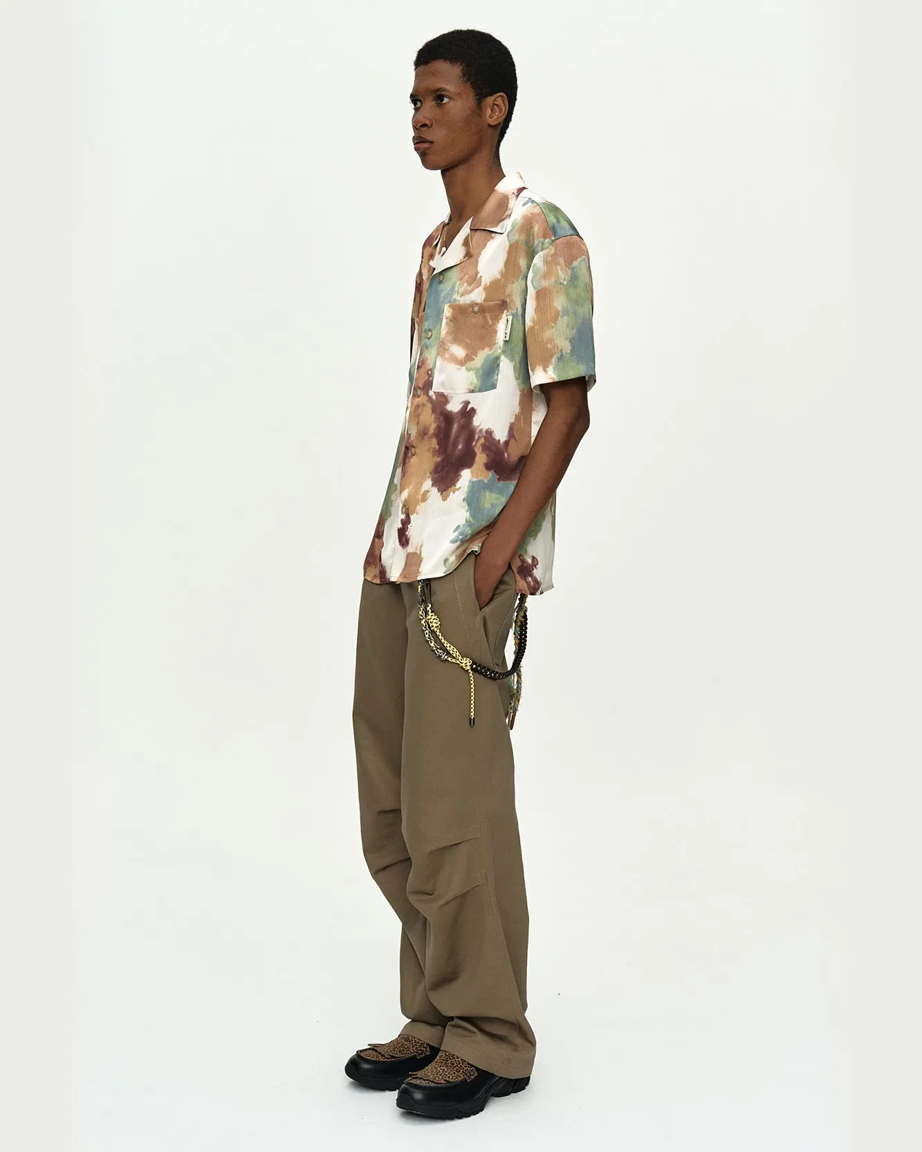 NANA OPEN COLLAR SHIRT atb1526m(BEIGE/BROWN) sold by Andersson Bell product image thumbnail 4