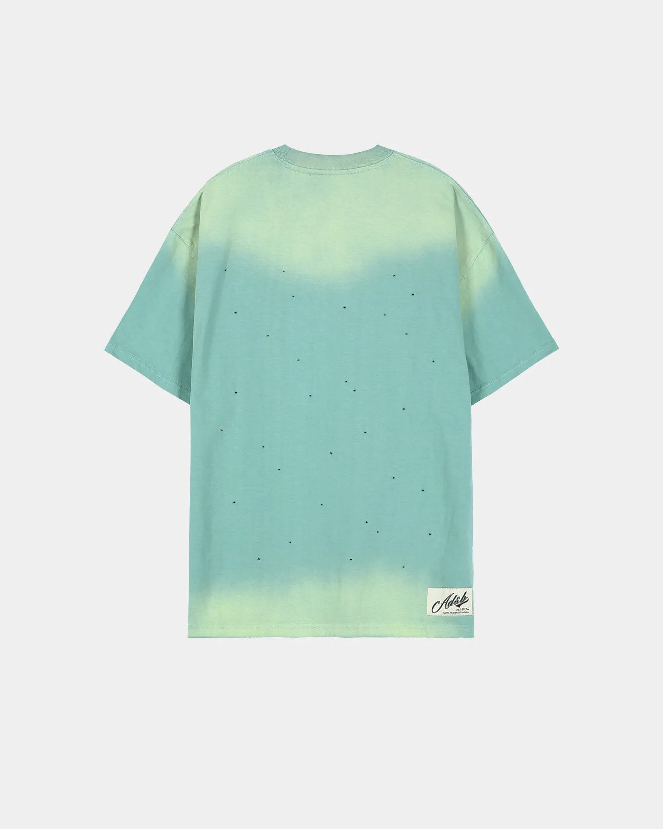 GRADIENT DAMAGE WASHED T-SHIRT atb1440m(GREEN/SKY BLUE) sold by Andersson Bell product image thumbnail 3