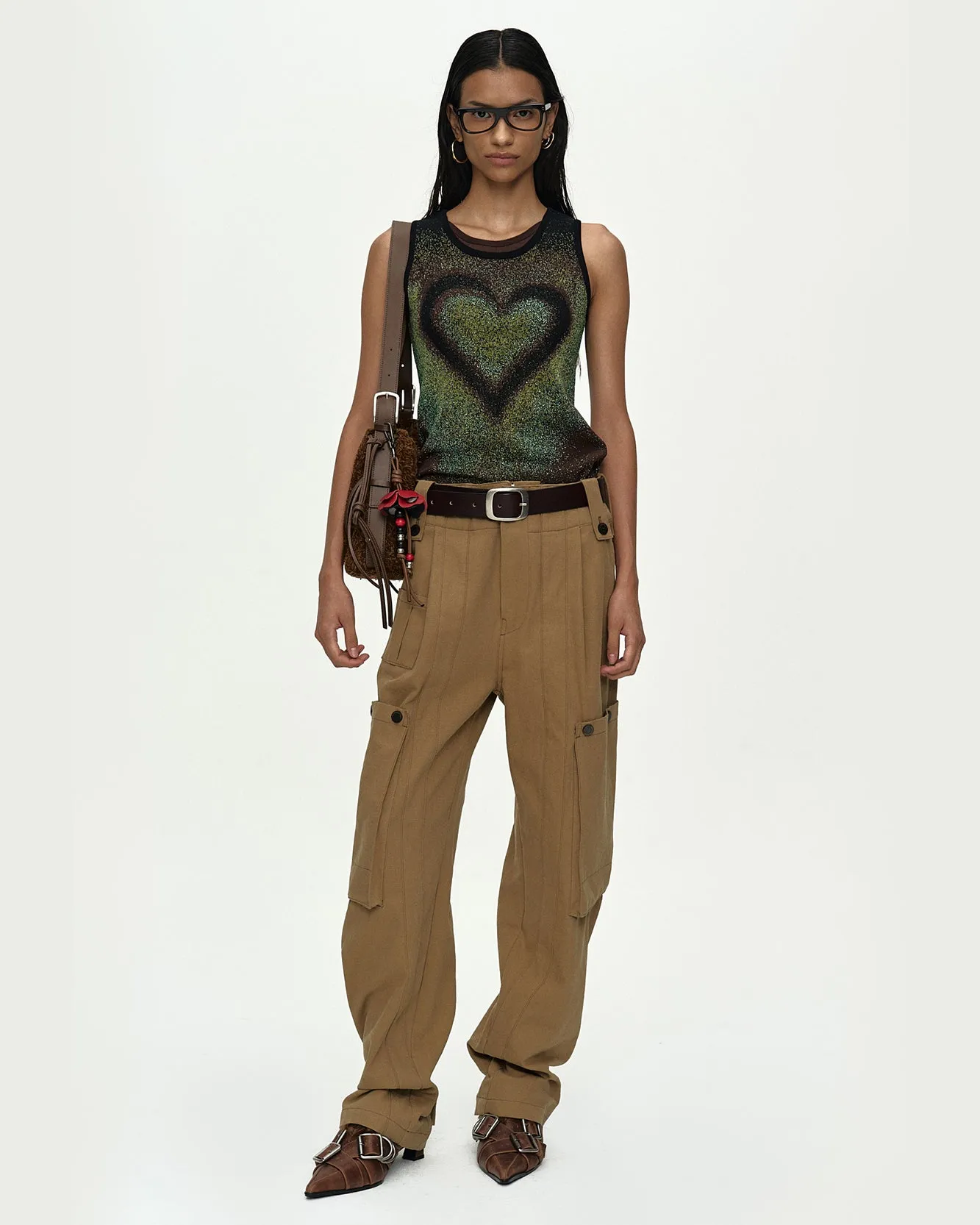 AIRBRUSH LOVE TANK TOP atb1477w(GREEN) sold by Andersson Bell product image thumbnail 4