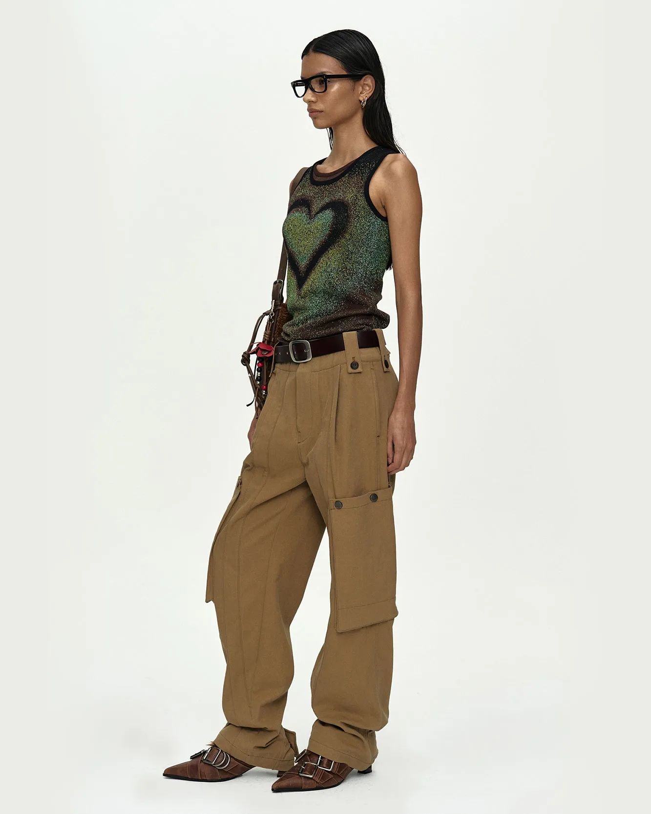 AIRBRUSH LOVE TANK TOP atb1477w(GREEN) sold by Andersson Bell product image thumbnail 5