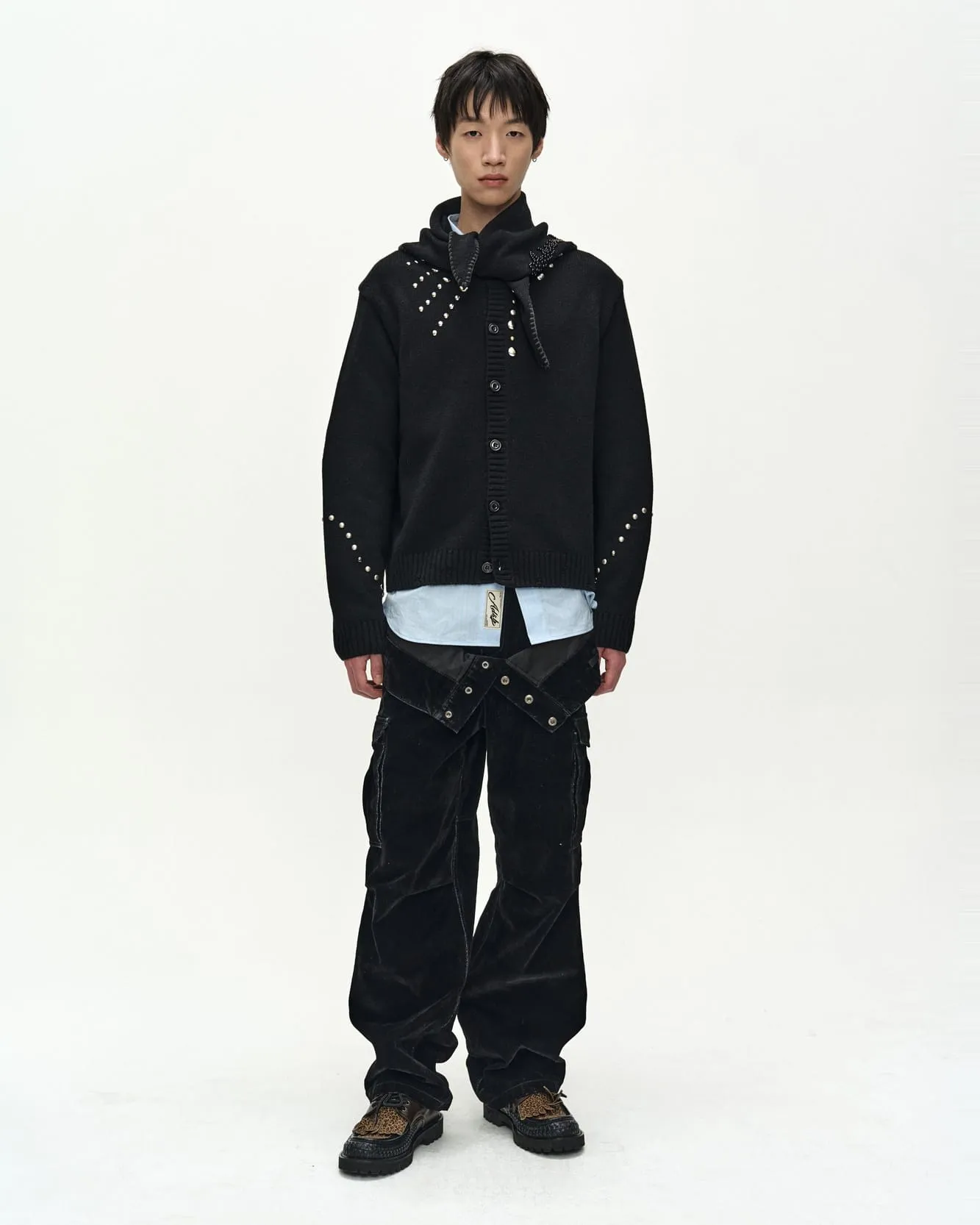 ROGHEN STUDDED CARDIGAN (BLACK) sold by Andersson Bell product image thumbnail 4