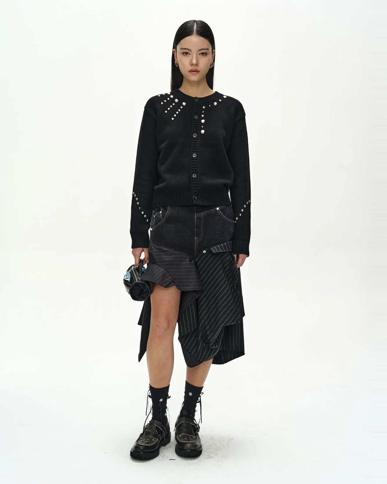 ROGHEN STUDDED CARDIGAN (BLACK) sold by Andersson Bell product image thumbnail 5