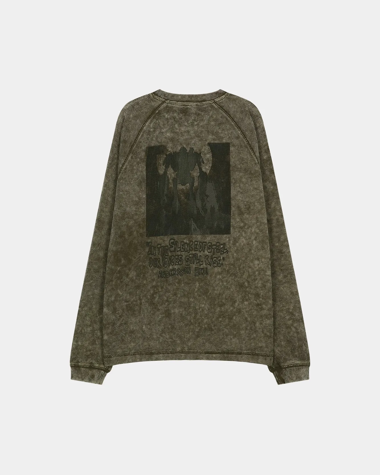 UNISEX ALIEN MACHINERY WAFFLE LONG SLEEVE T-SHIRT (WASHED KHAKI) sold by Andersson Bell product image thumbnail 3