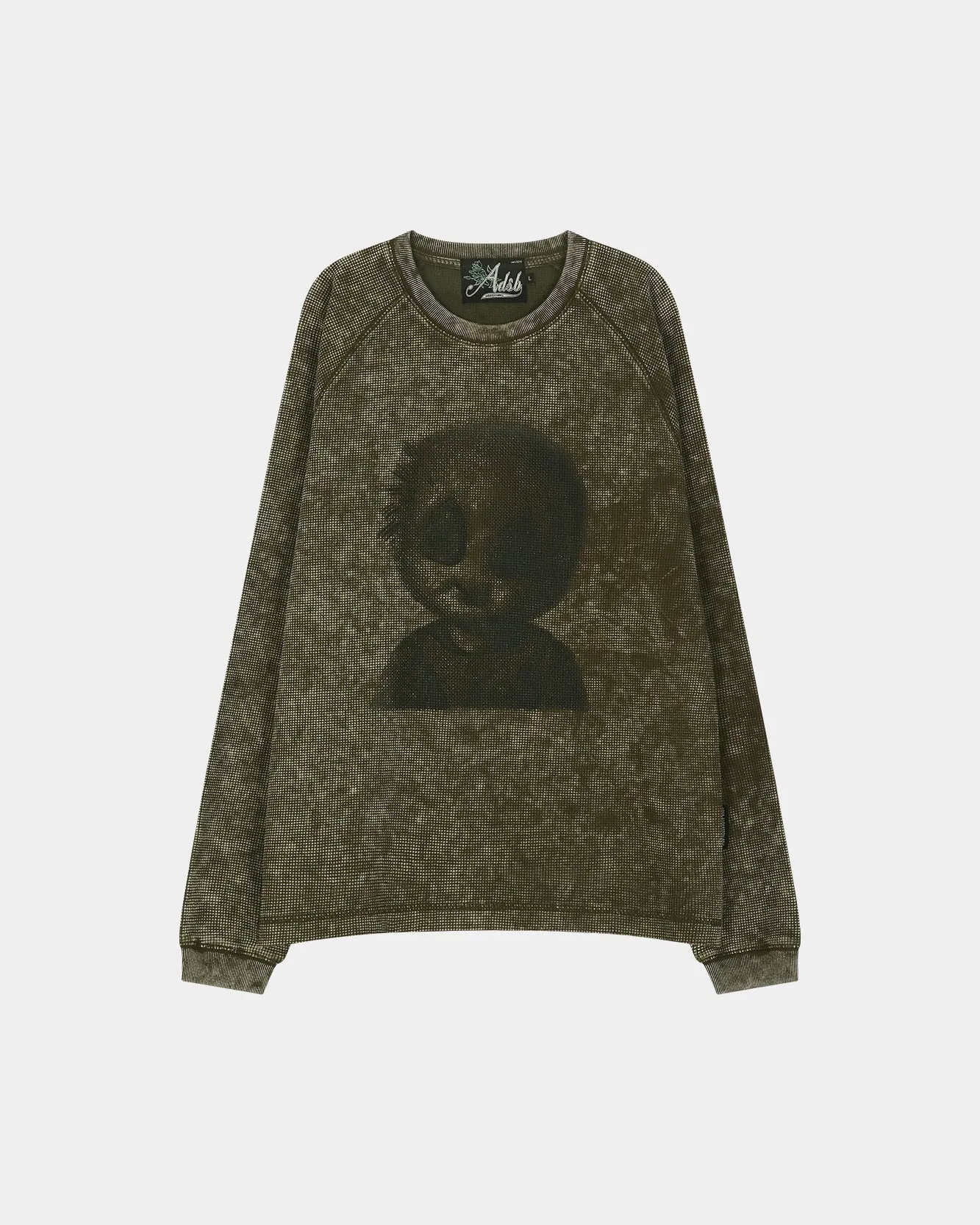 UNISEX ALIEN MACHINERY WAFFLE LONG SLEEVE T-SHIRT (WASHED KHAKI) sold by Andersson Bell product image thumbnail 2