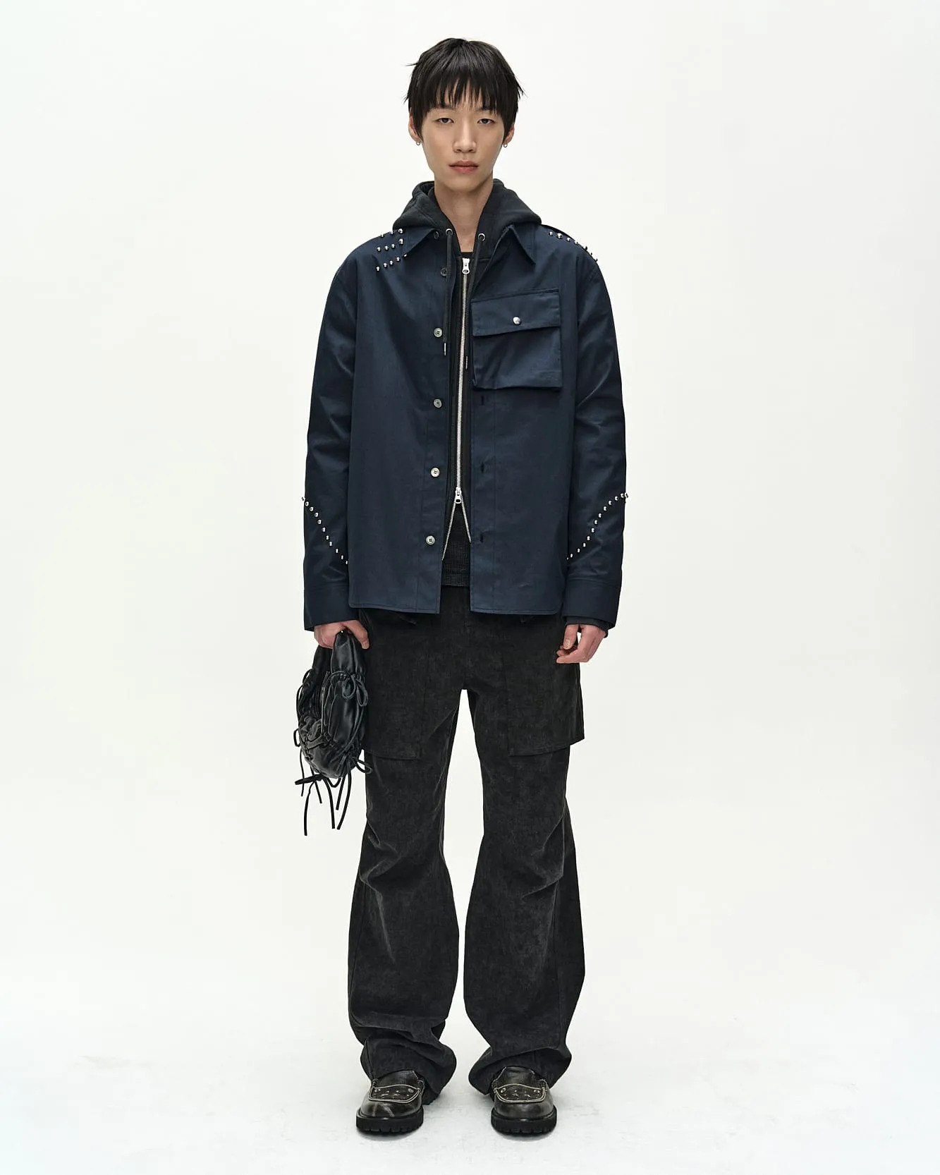 RAPTOR THREE LAYERED WIDE-LEG TROUSERS (BLACK) sold by Andersson Bell product image thumbnail 4