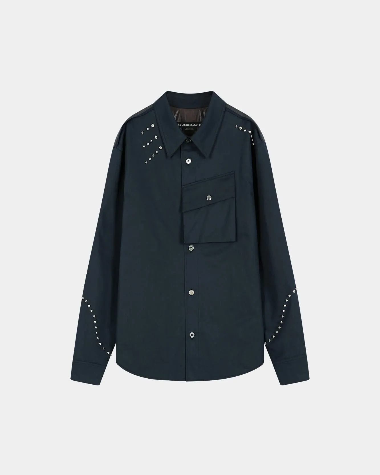 ROGHEN STUDDED SHIRT (DARK NAVY) sold by Andersson Bell product image thumbnail 2