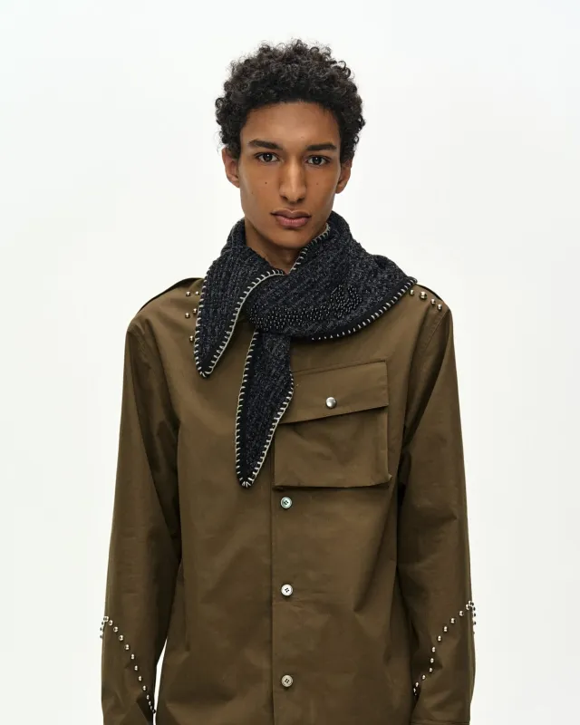 ROGHEN STUDDED SHIRT (BROWN) made by Andersson Bell