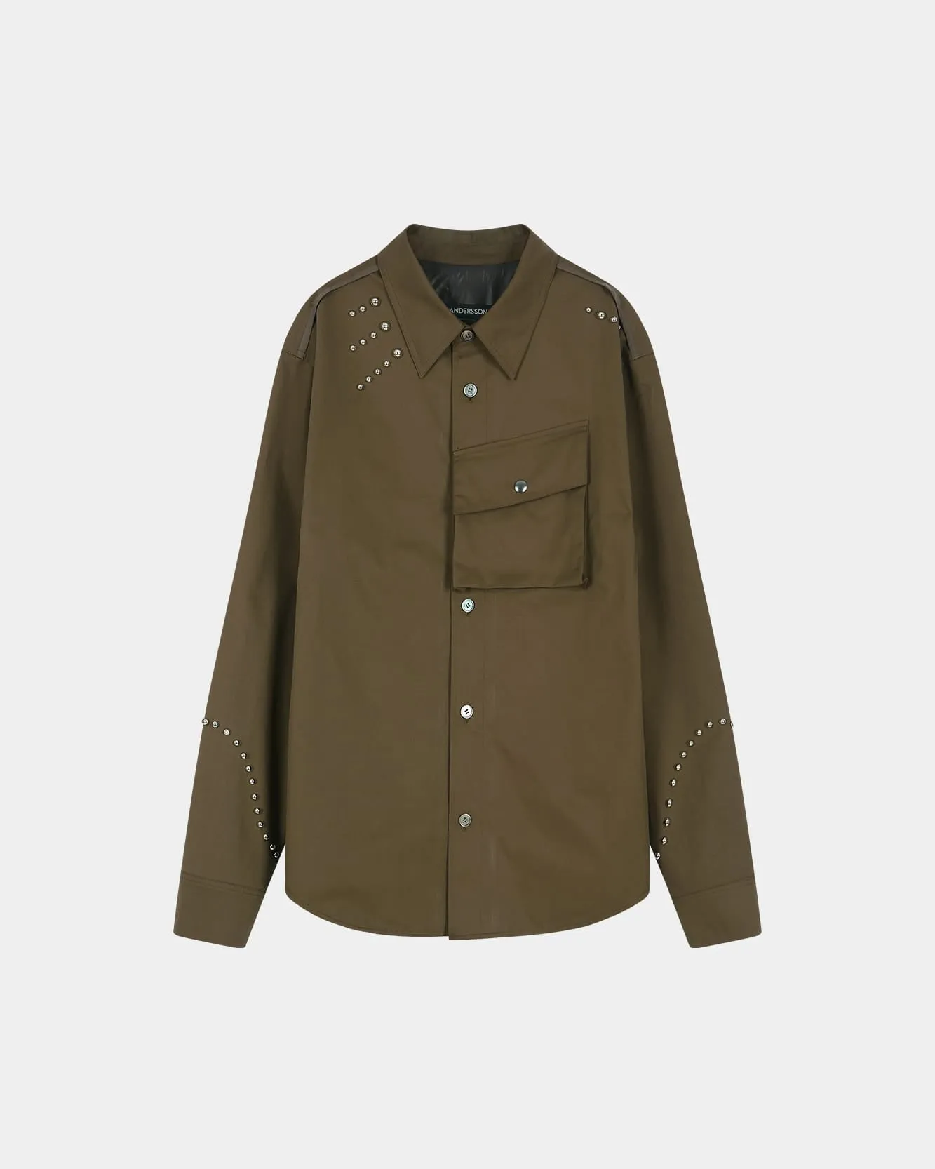 ROGHEN STUDDED SHIRT (BROWN) sold by Andersson Bell product image thumbnail 2