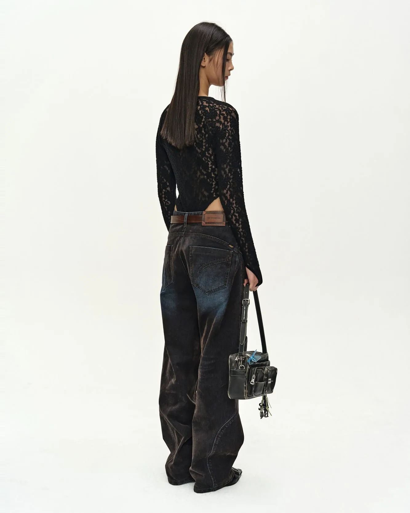 LACE MESH BODYSUIT (BLACK) sold by Andersson Bell product image thumbnail 5