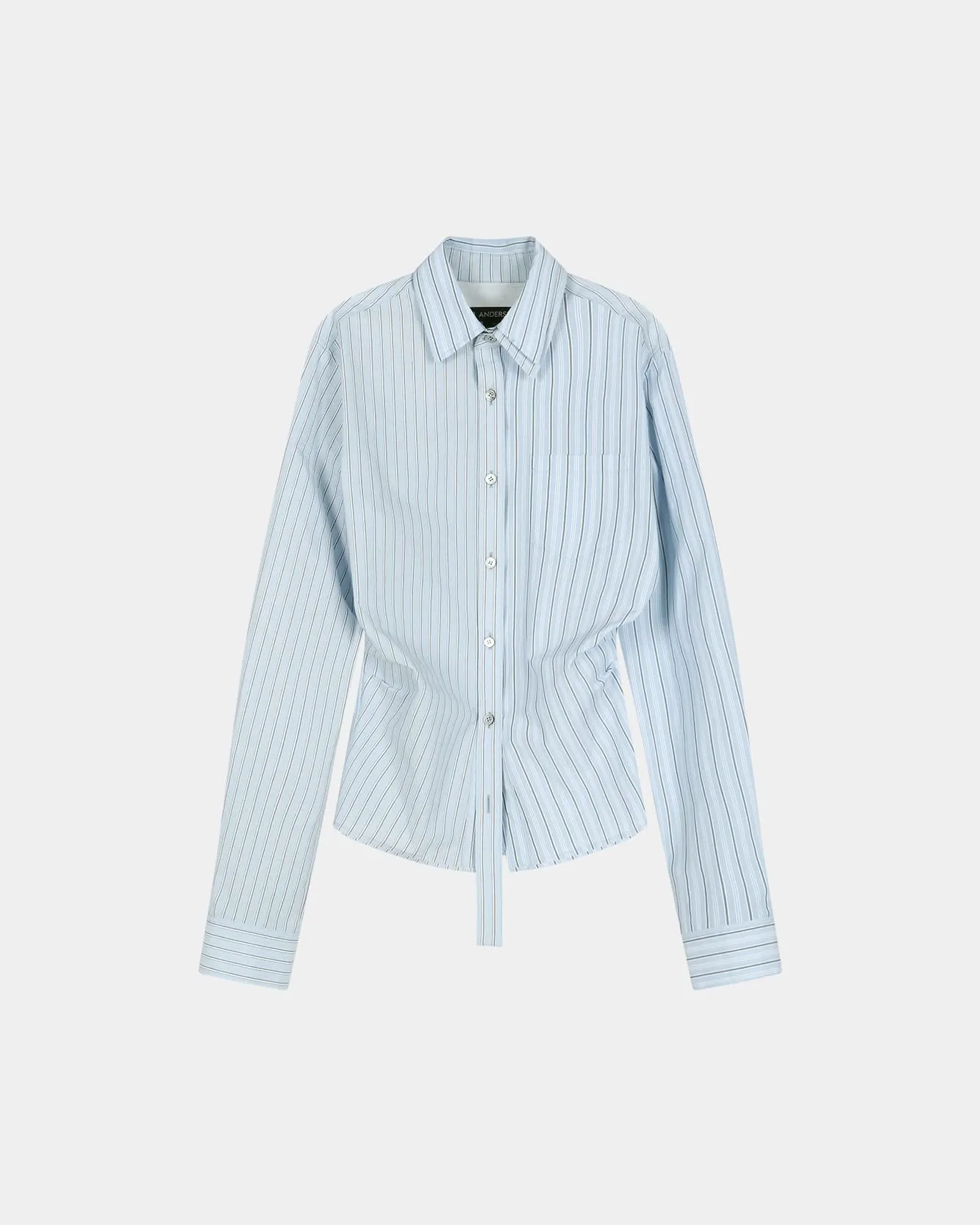 SPLIT-STRIPE CONTOUR SHIRT (BLUE) sold by Andersson Bell product image thumbnail 2