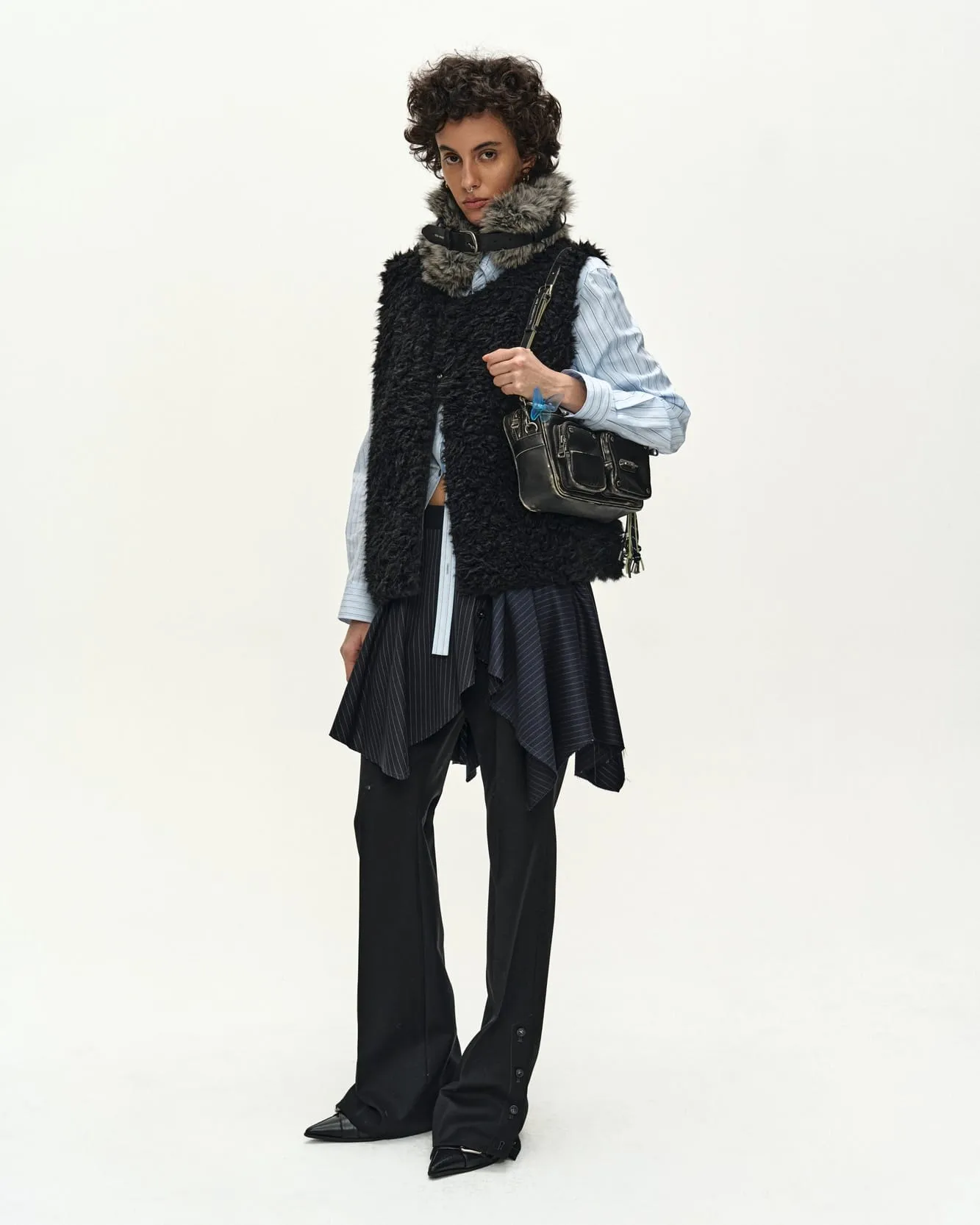SPLIT-STRIPE CONTOUR SHIRT (BLUE) sold by Andersson Bell product image thumbnail 5