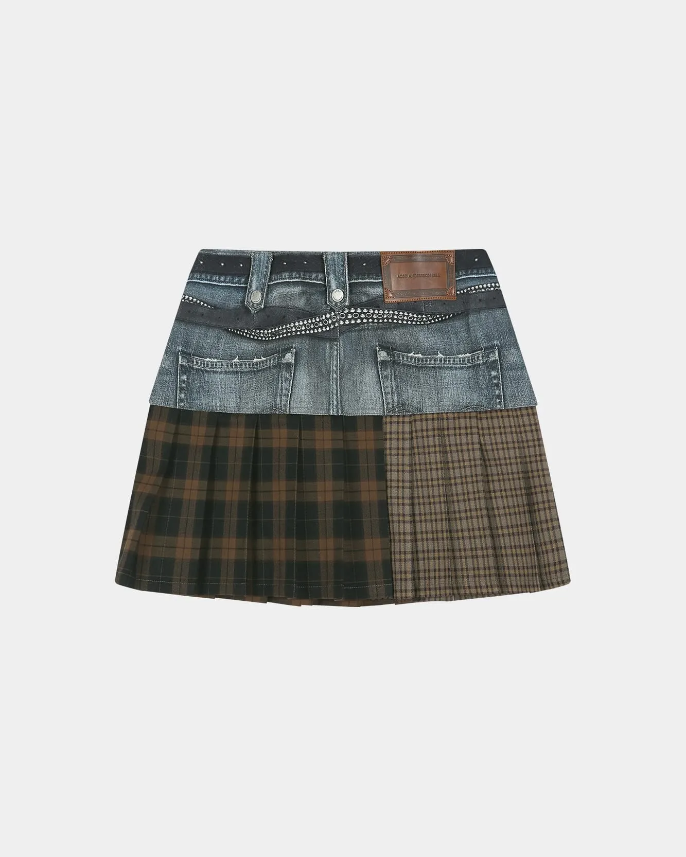 DOUBLE BELT PRINTED MINI SKIRT (BLUE) sold by Andersson Bell product image thumbnail 3