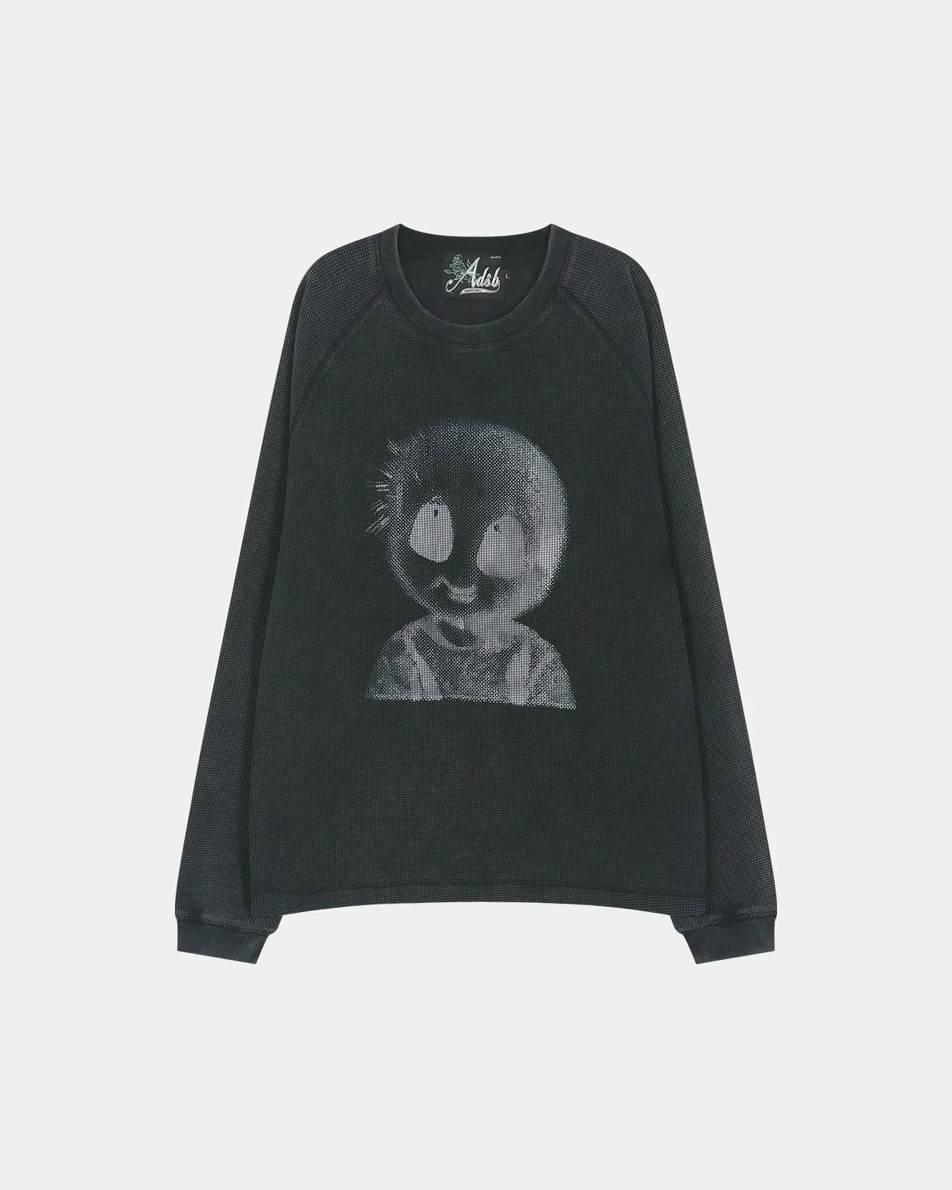 UNISEX ALIEN MACHINERY WAFFLE LONG SLEEVE T-SHIRT (WASHED BLACK) sold by Andersson Bell product image thumbnail 2