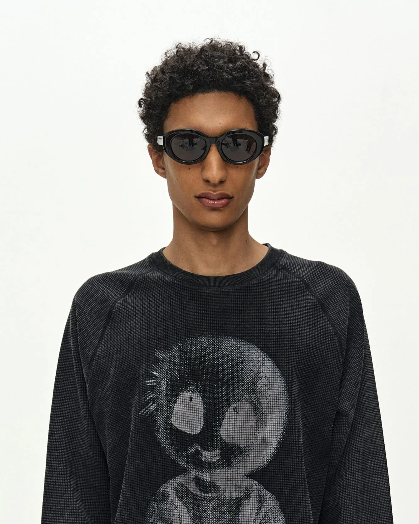 UNISEX ALIEN MACHINERY WAFFLE LONG SLEEVE T-SHIRT (WASHED BLACK) sold by Andersson Bell