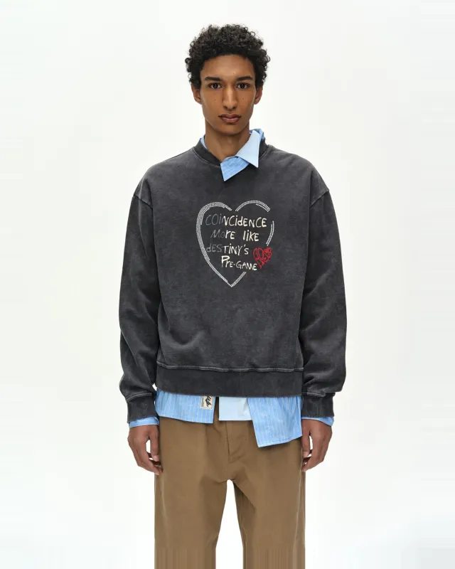 (ESSENTIAL) UNISEX HEART FIX SWEATSHIRT (CHARCOAL) made by Andersson Bell