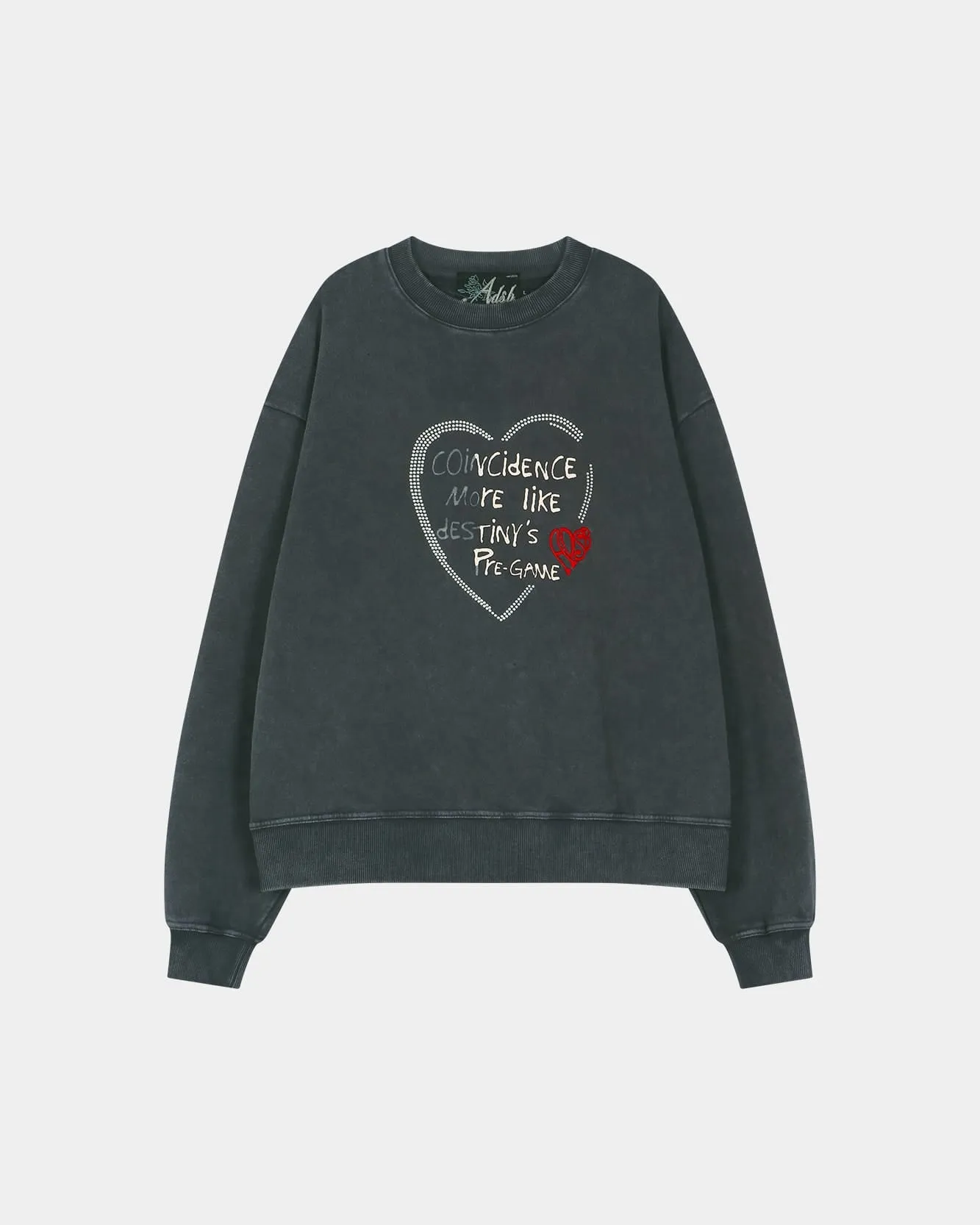 (ESSENTIAL) UNISEX HEART FIX SWEATSHIRT (CHARCOAL) sold by Andersson Bell product image thumbnail 2