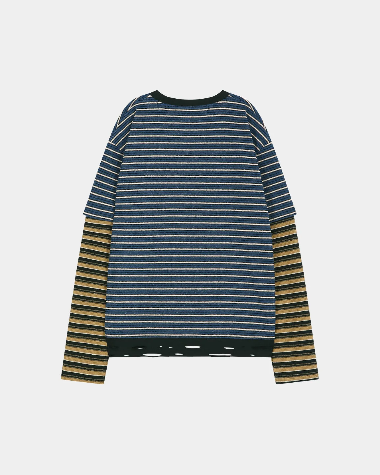 UNISEX STRIPE LAYERED LONG SLEEVE T-SHIRT (BLUE) sold by Andersson Bell product image thumbnail 3