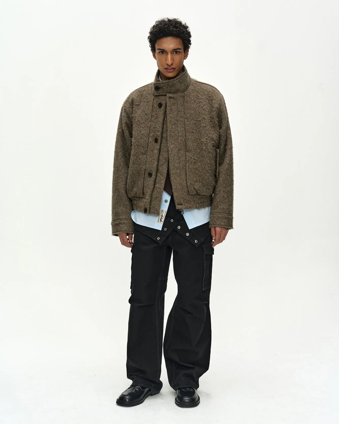 LINUS HARRINGTON WOOL JACKET (BROWN/GREY) sold by Andersson Bell product image thumbnail 4