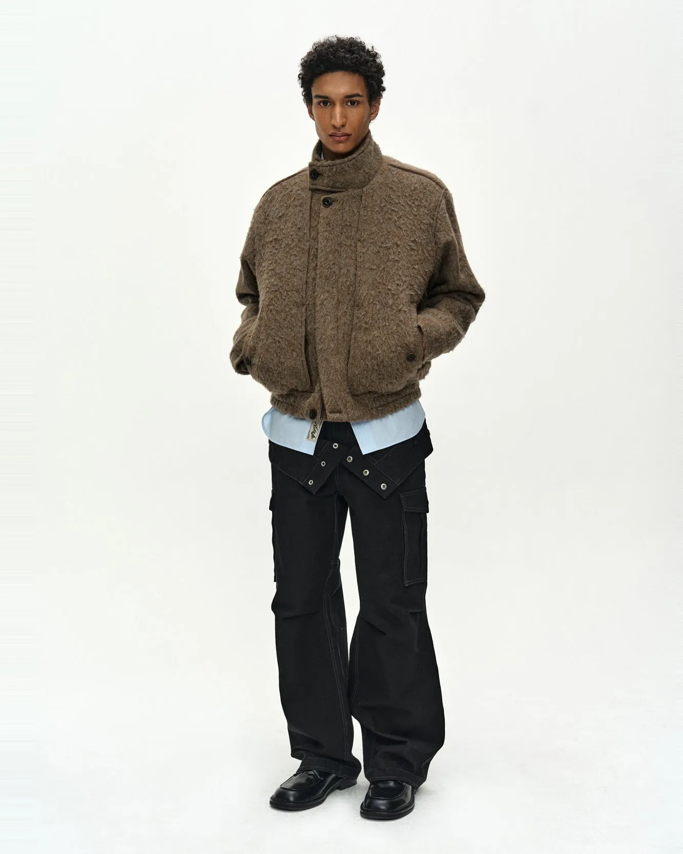 LINUS HARRINGTON WOOL JACKET (BROWN/GREY) sold by Andersson Bell product image thumbnail 5