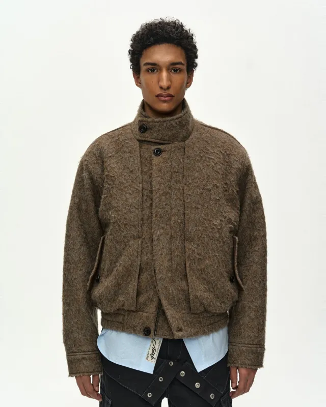 LINUS HARRINGTON WOOL JACKET (BROWN/GREY) made by Andersson Bell