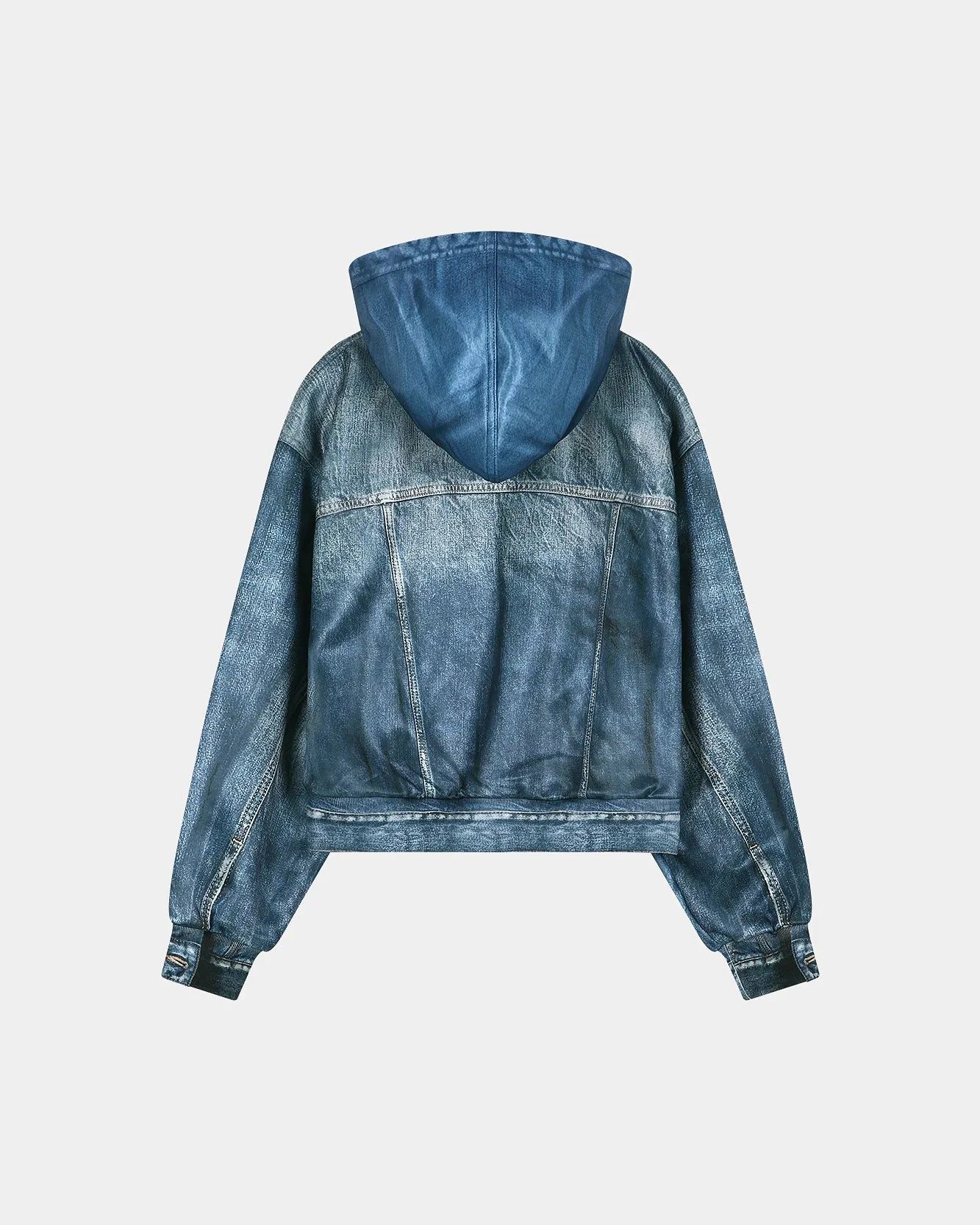 DENIM LAYERED TROMPE L'OEIL HOODIE (BLUE) sold by Andersson Bell product image thumbnail 3