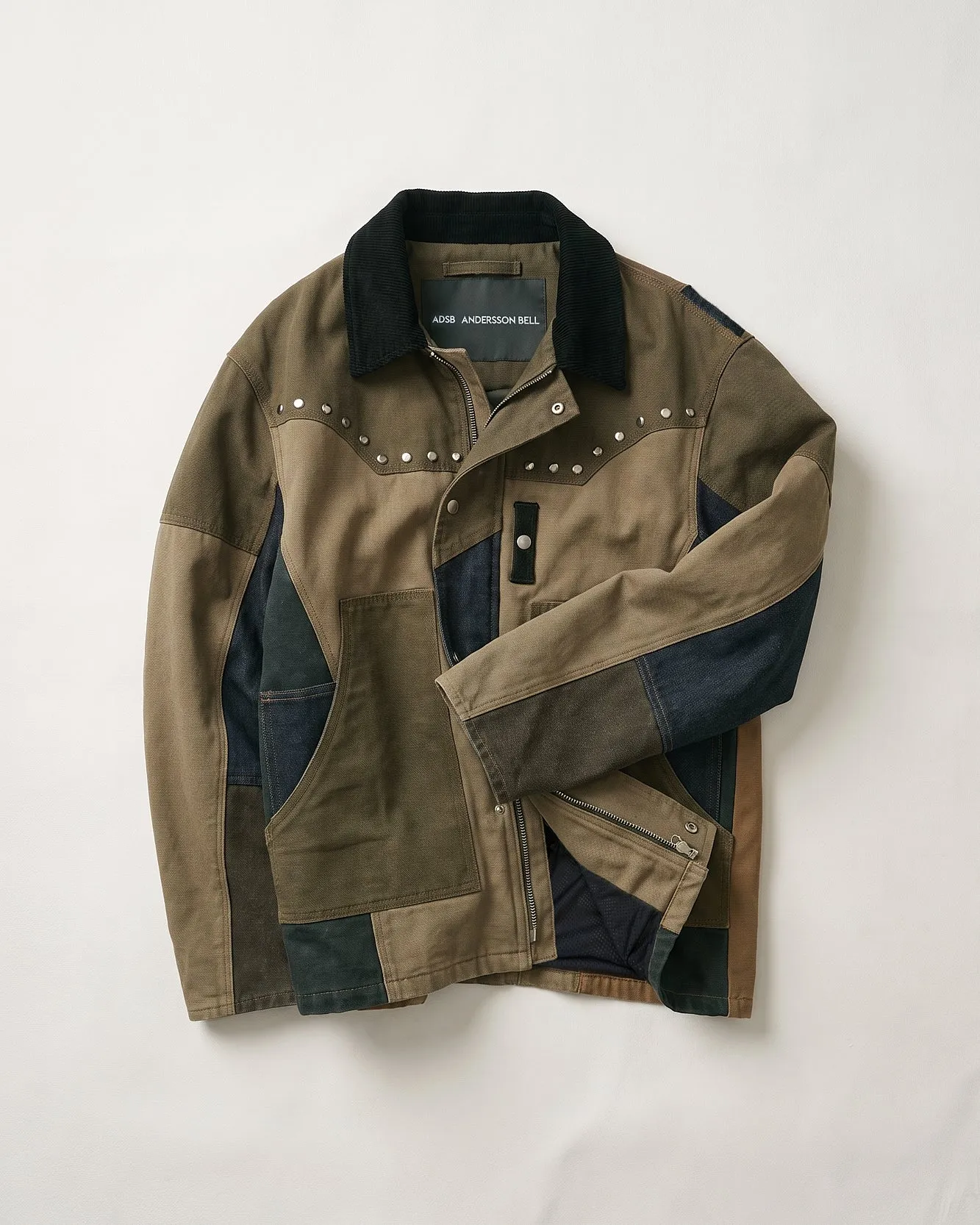 AUSTIN PATCHWORK WASHED JACKET (KHAKI) sold by Andersson Bell product image thumbnail 2