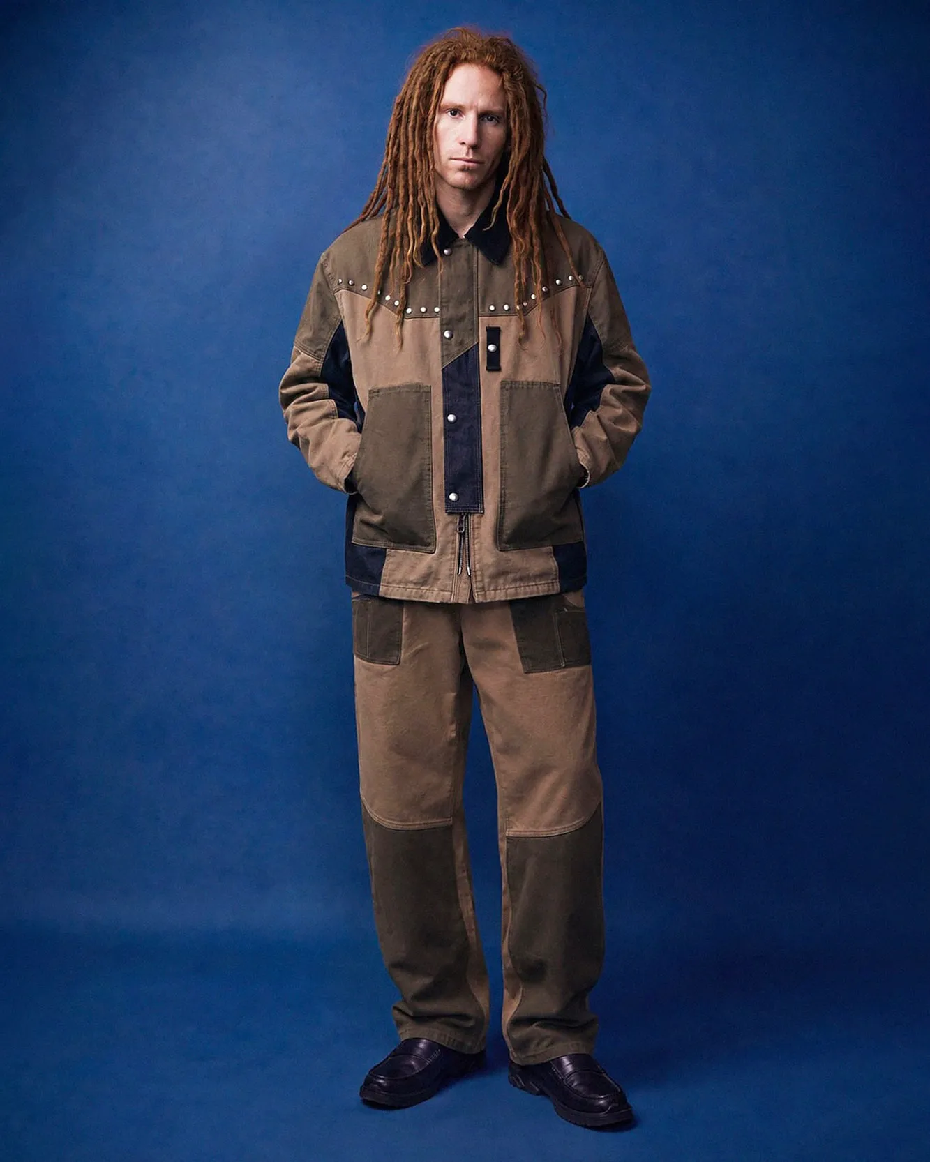 AUSTIN PATCHWORK WASHED JACKET (KHAKI) sold by Andersson Bell product image thumbnail 5