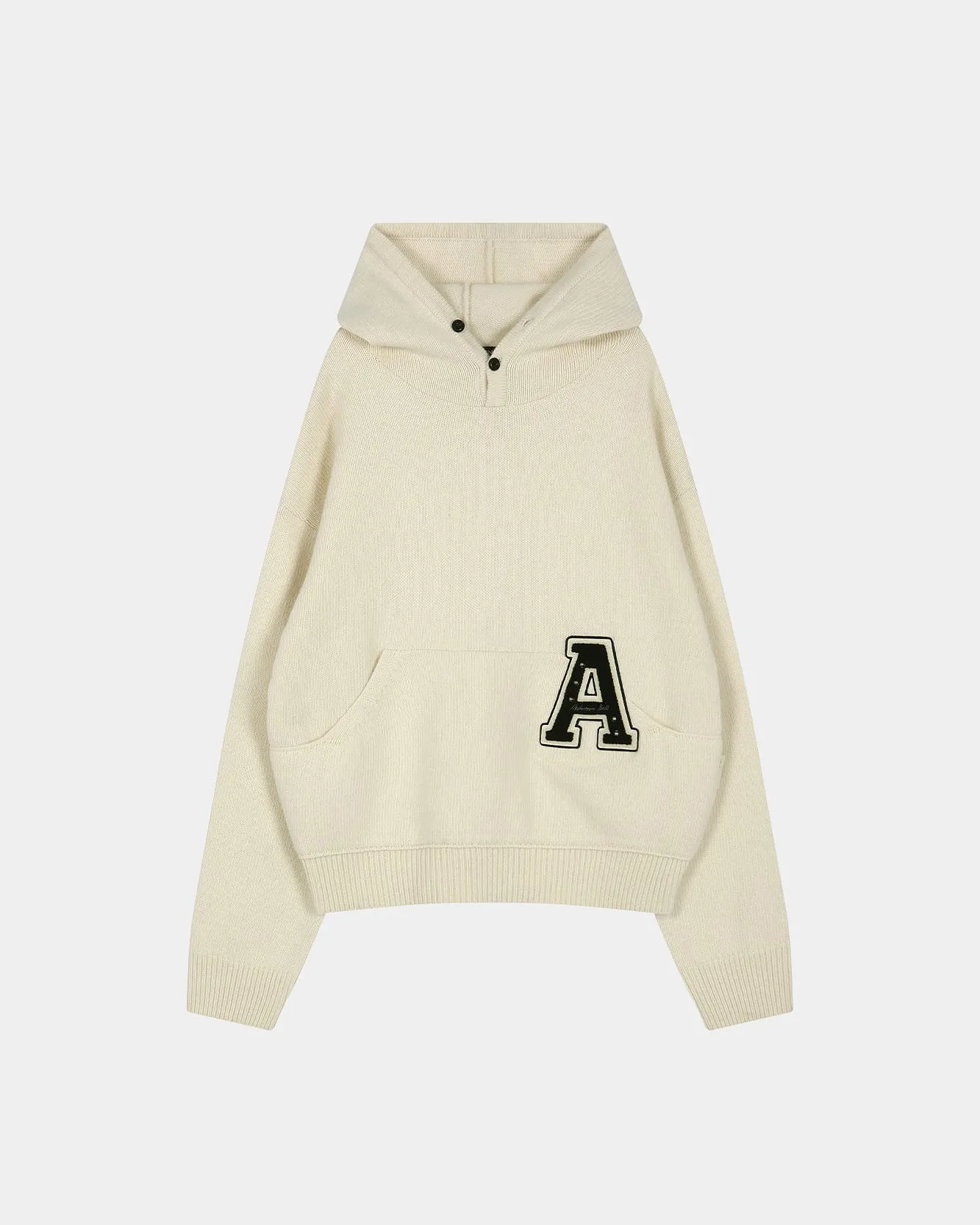 (ESSENTIAL) UNISEX VARSITY PATCH HOODIE (CREAM) sold by Andersson Bell product image thumbnail 2