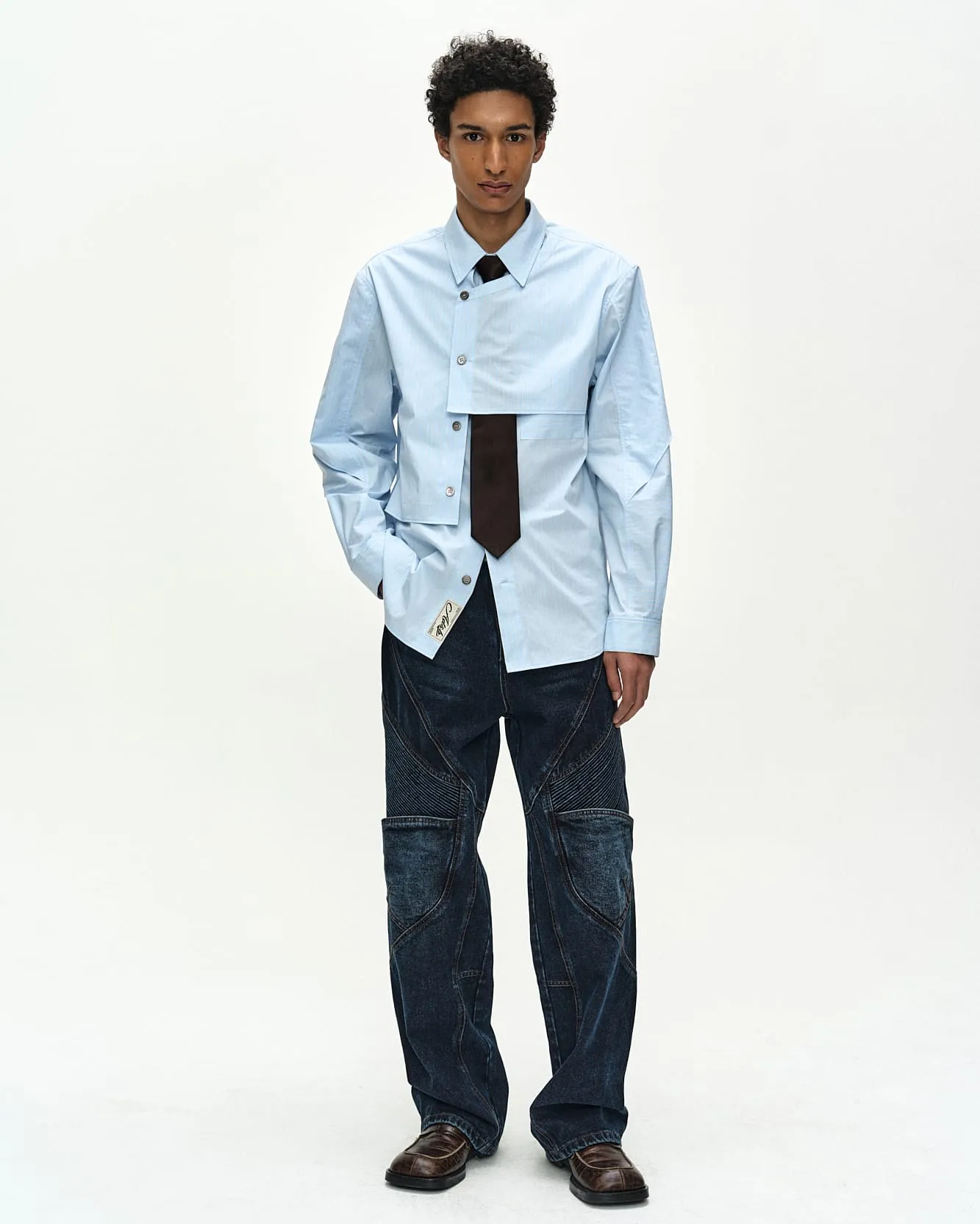 MAEY STRIPE LAYERED SHIRT (BLUE STRIPE) sold by Andersson Bell product image thumbnail 5