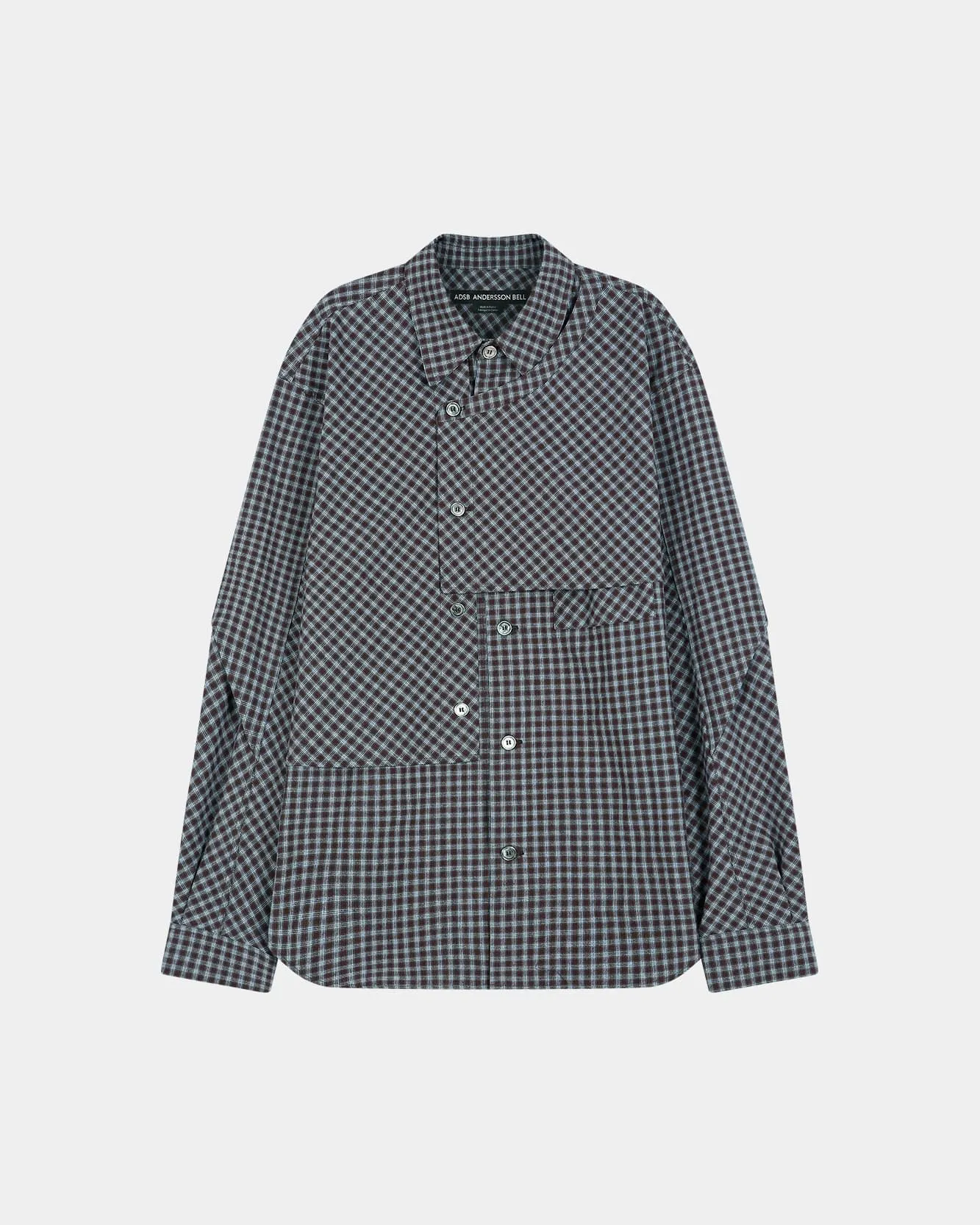 MAEY CHECK LAYERED SHIRT (BROWN/BLUE) sold by Andersson Bell product image thumbnail 2