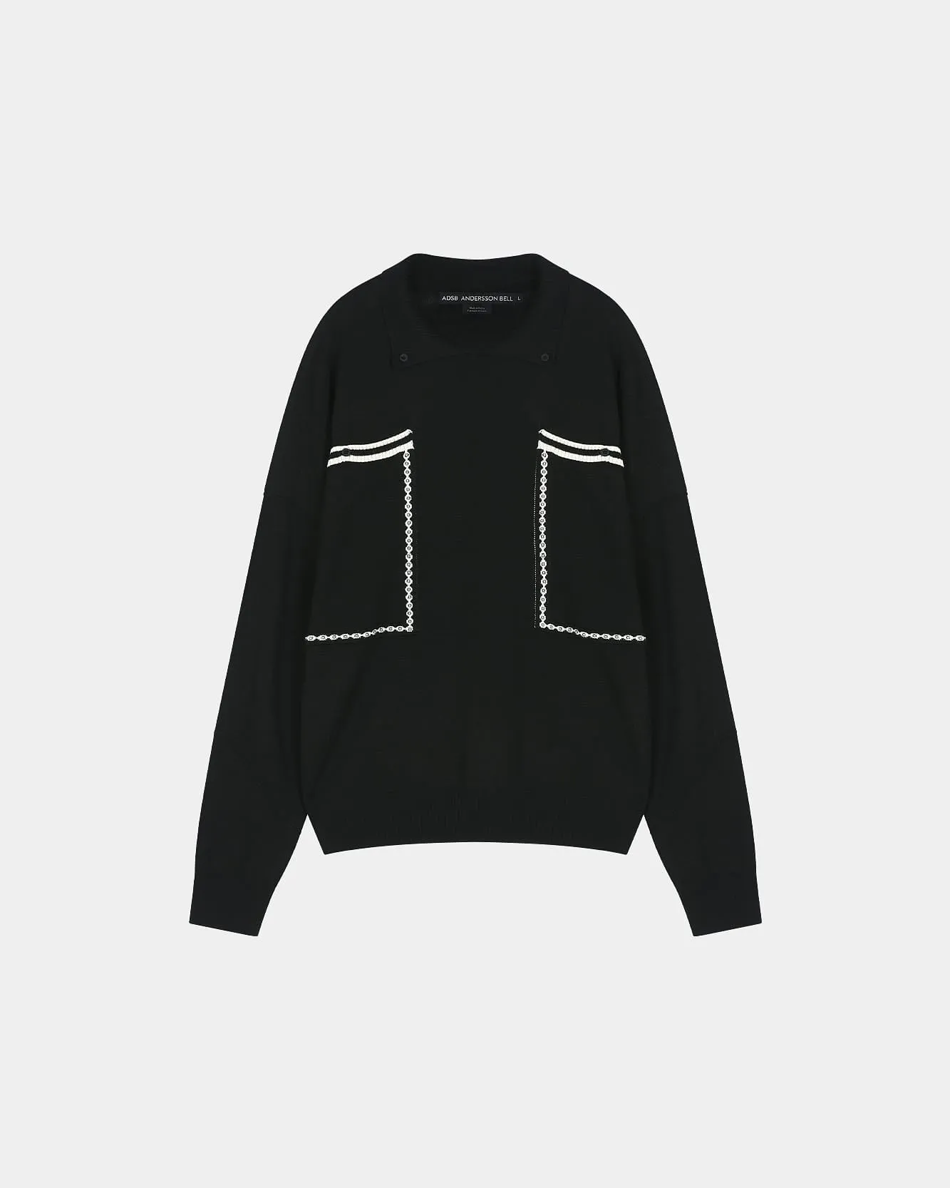 BIG POCKET POLO SWEATER (BLACK) sold by Andersson Bell product image thumbnail 2