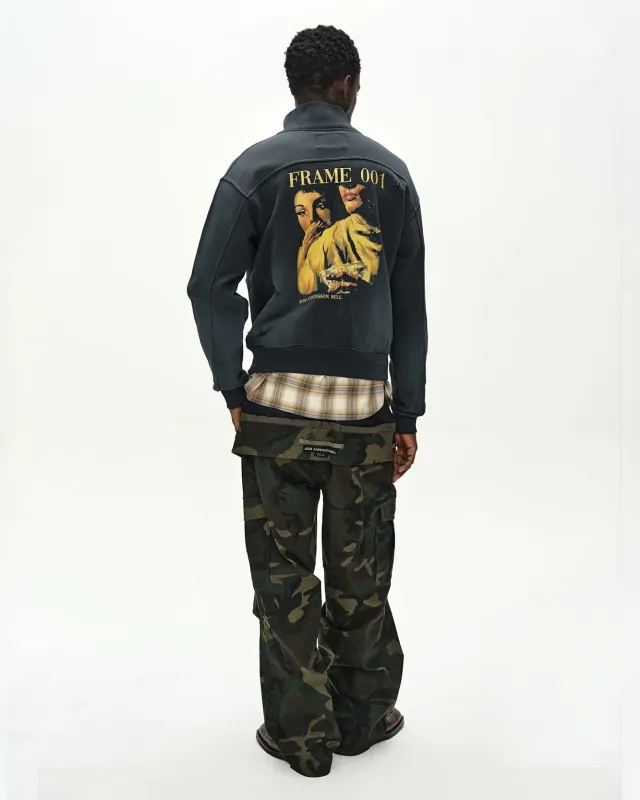 FRAME 001 HIGH-NECK ZIP UP (CHARCOAL) made by Andersson Bell