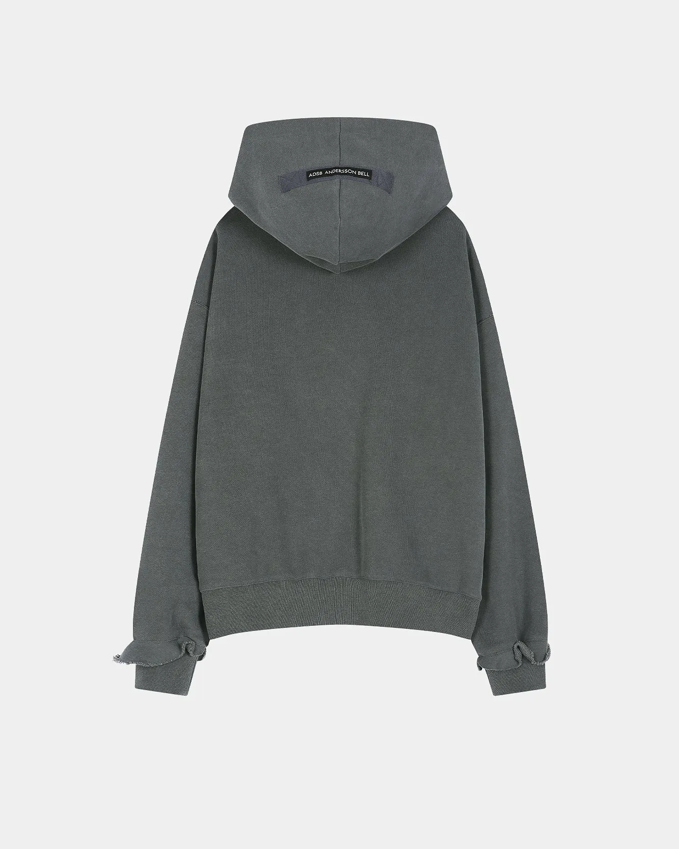 RAW-CUT STUDDED ZIP-UP HOODIE (CHARCOAL) sold by Andersson Bell product image thumbnail 3