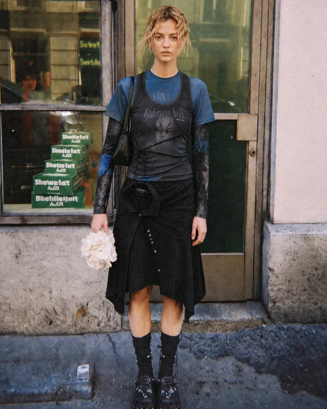 ROCK ARCHIVE LAYERED T-SHIRT (BLACK) made by Andersson Bell