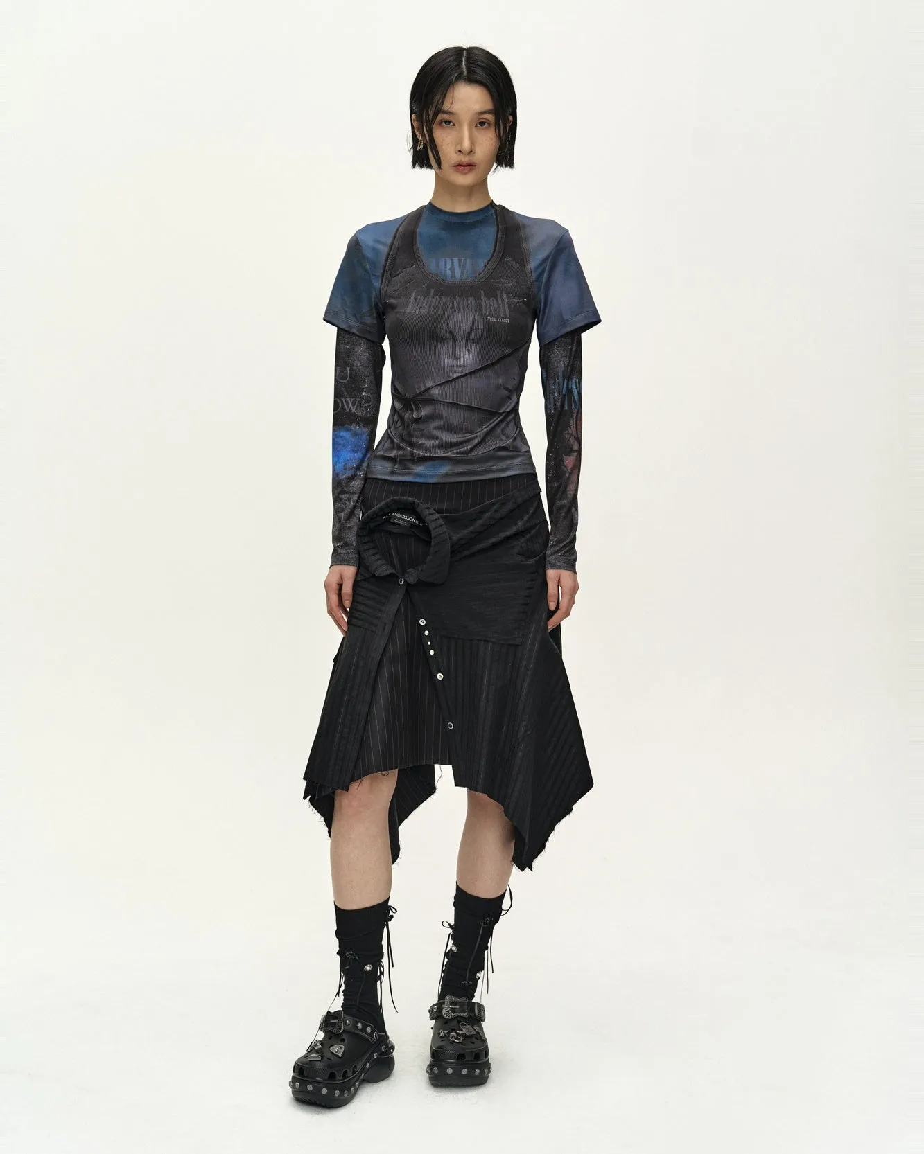 ROCK ARCHIVE LAYERED T-SHIRT (BLACK) sold by Andersson Bell product image thumbnail 4
