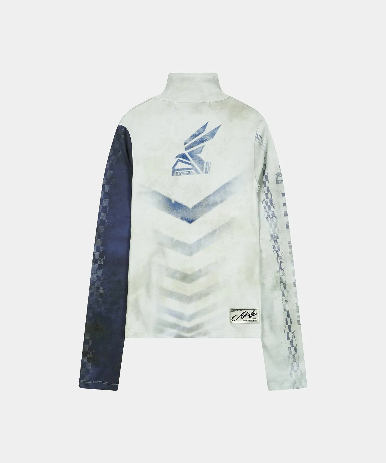RACING GRAPHIC COLOR-BLOCK HIGH-NECK TOP (IVORY/NAVY) sold by Andersson Bell product image thumbnail 3