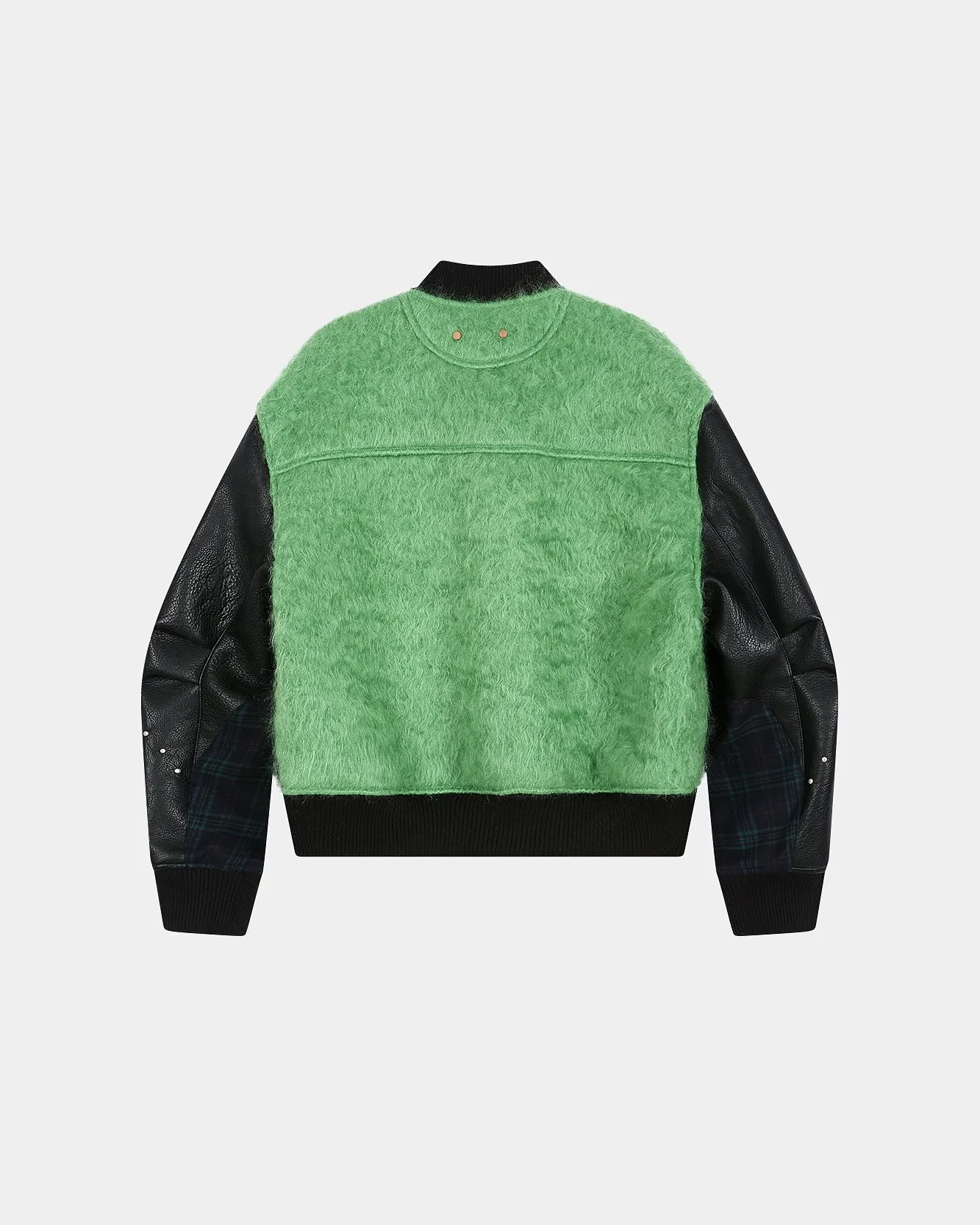 LAWN HAIRY WOOL VARSITY JACKET (LICHEN GREEN) sold by Andersson Bell product image thumbnail 3