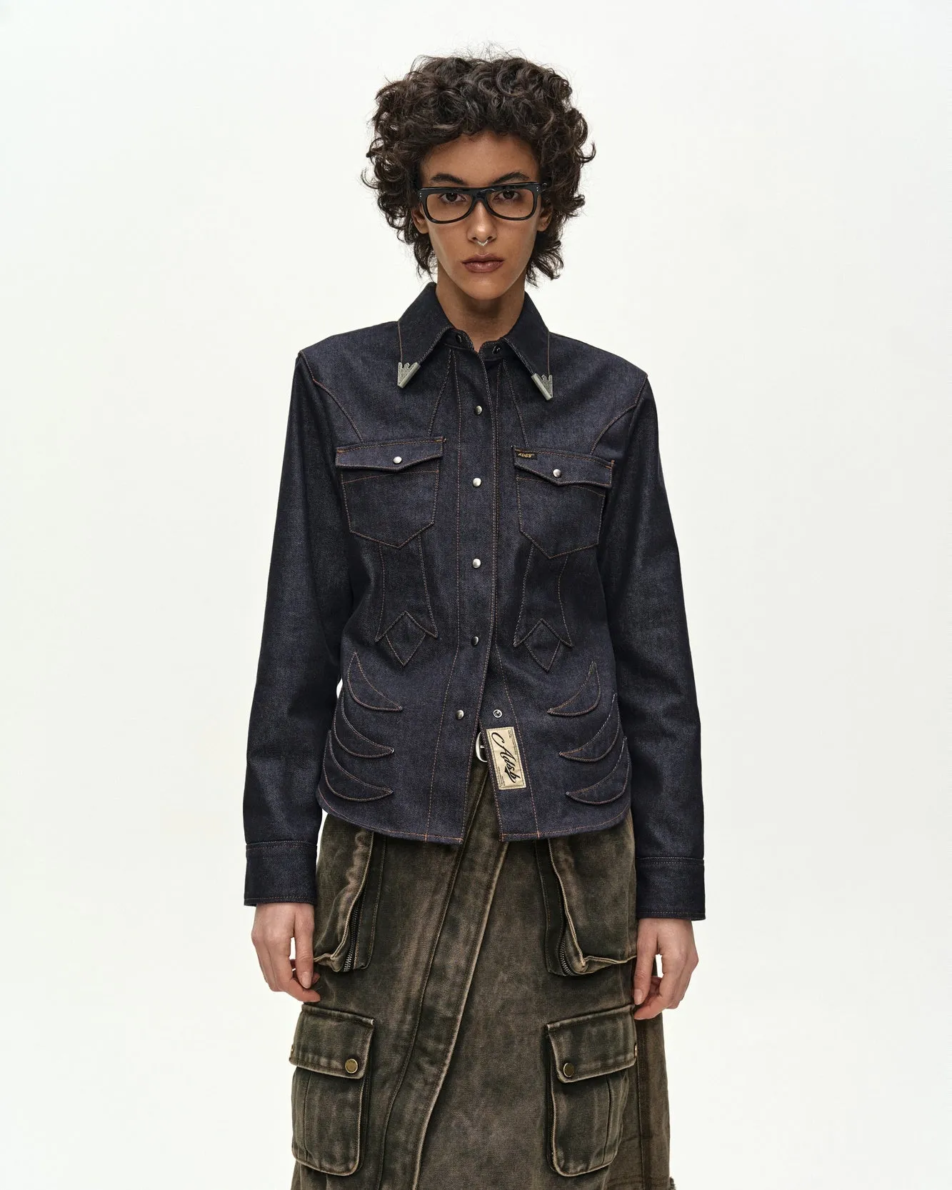WESTERN PATCHED SHIRT (INDIGO) sold by Andersson Bell