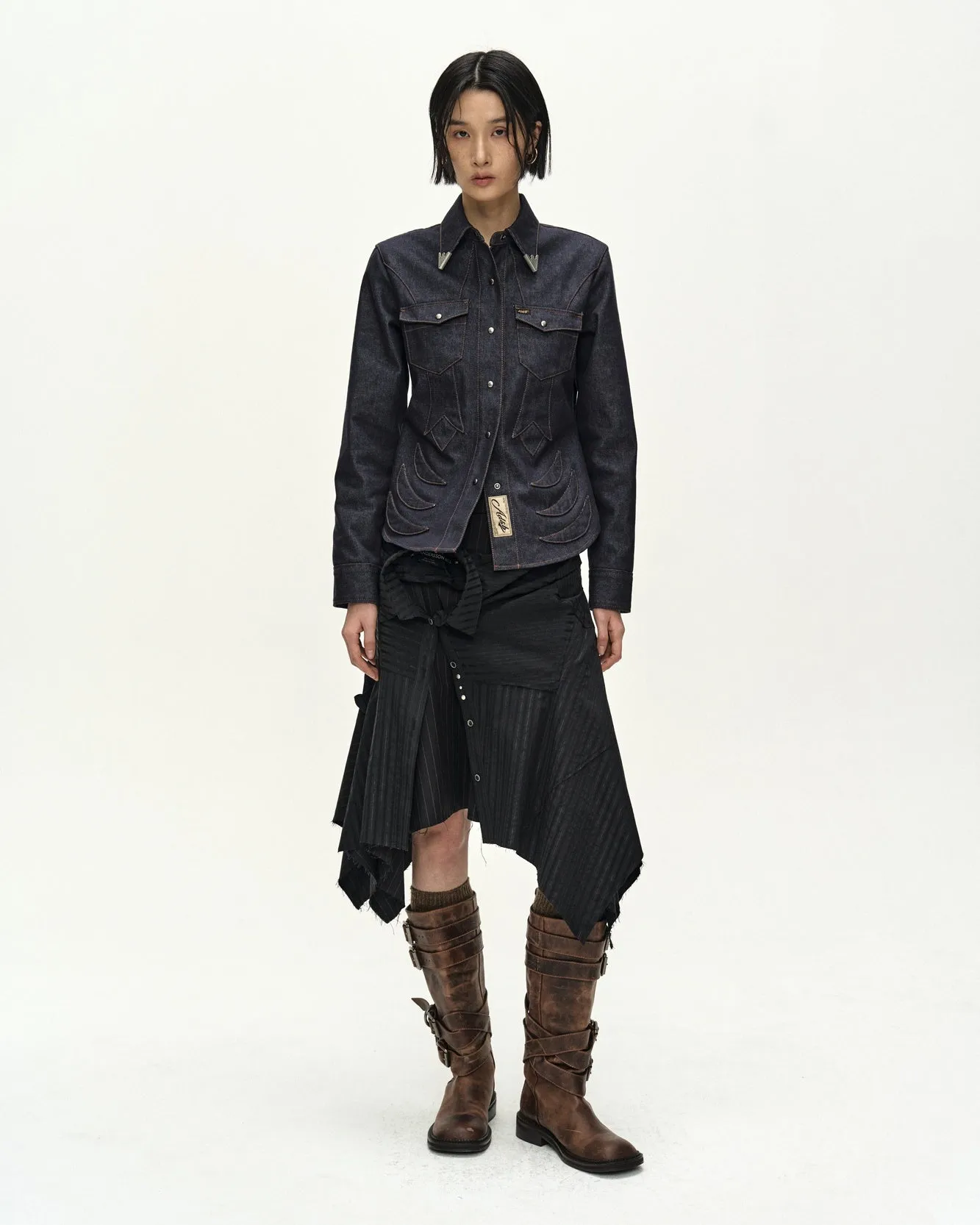 WESTERN PATCHED SHIRT (INDIGO) sold by Andersson Bell product image thumbnail 4