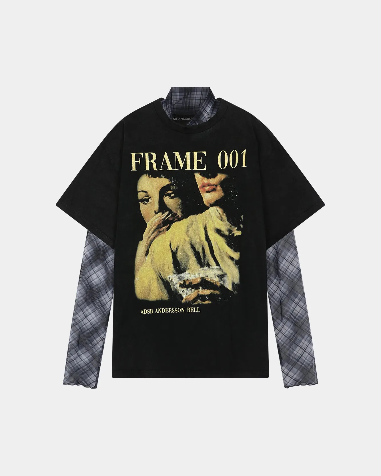 LAYERED FRAME 001 PRINTED T-SHIRT (CHARCOAL) sold by Andersson Bell product image thumbnail 2