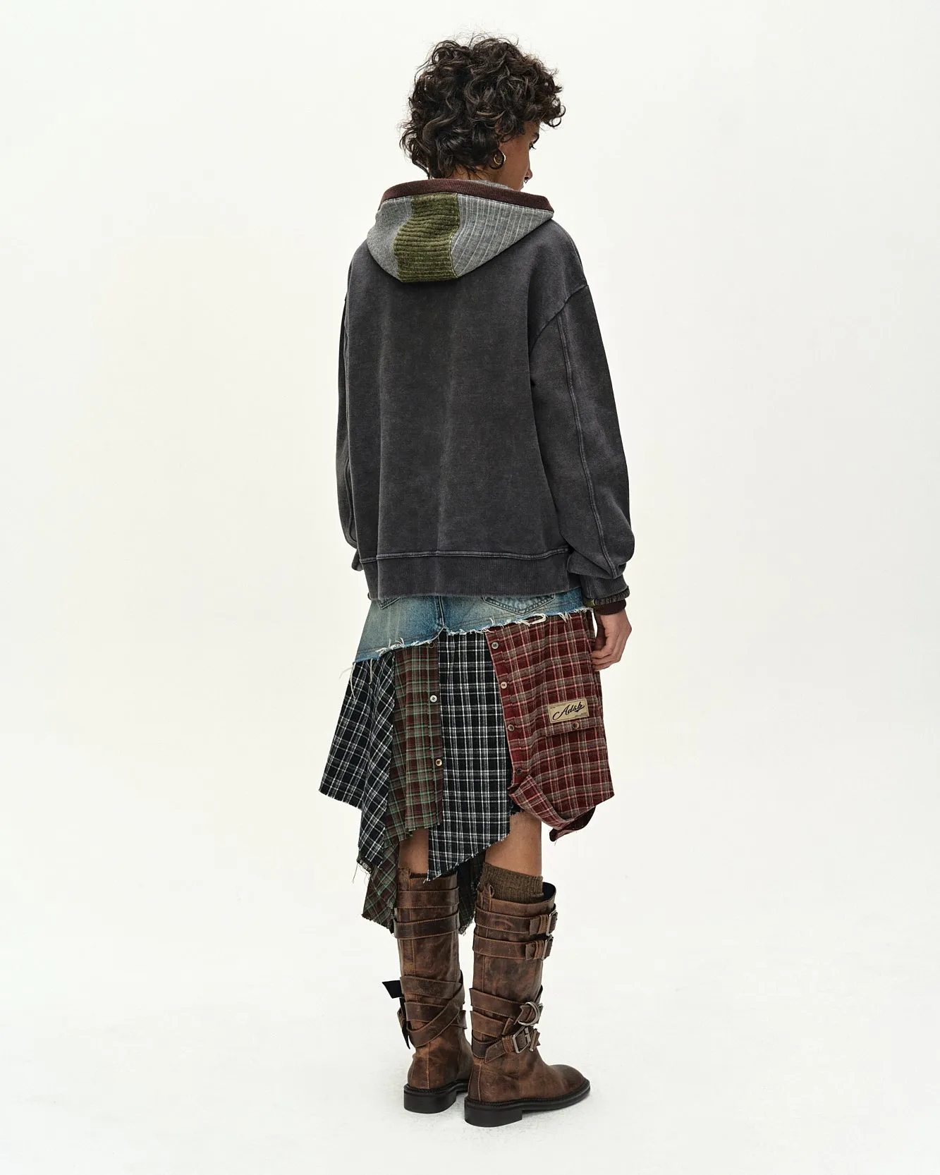 DENIM COMBINATION SHIRT PATCHWORK SKIRT (MULTI) sold by Andersson Bell product image thumbnail 5