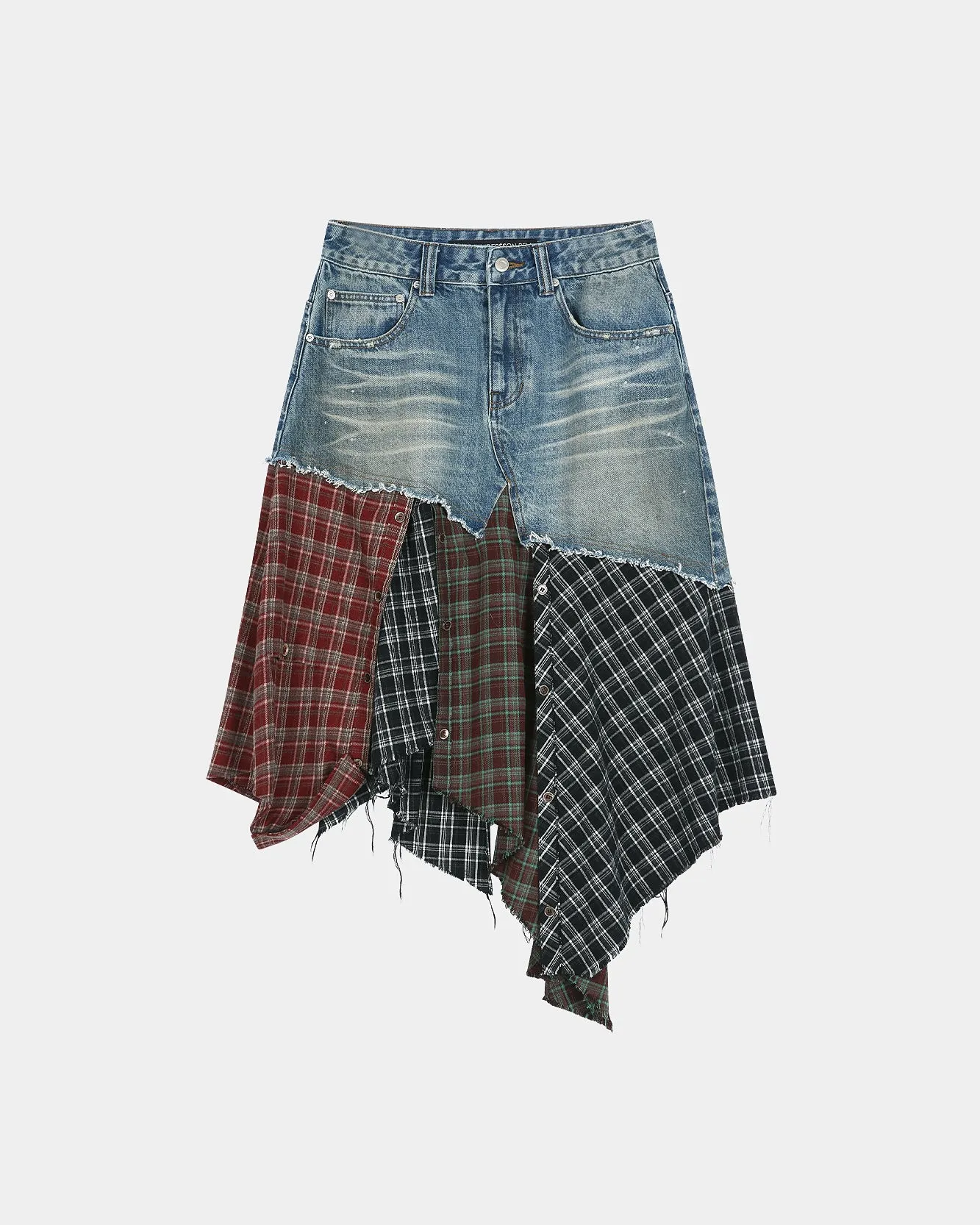 DENIM COMBINATION SHIRT PATCHWORK SKIRT (MULTI) sold by Andersson Bell product image thumbnail 2