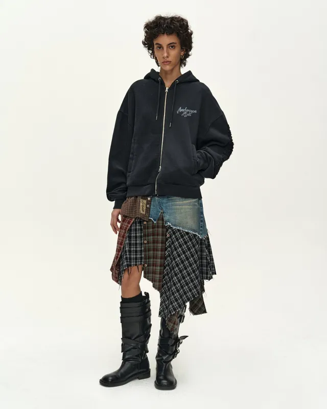 DENIM COMBINATION SHIRT PATCHWORK SKIRT (MULTI) made by Andersson Bell