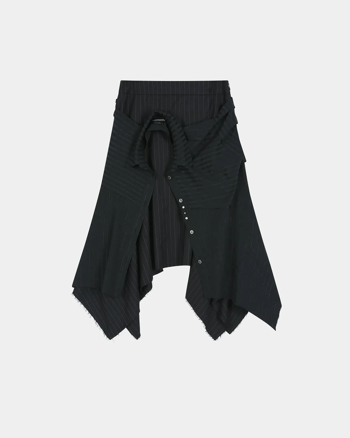SUE WRAPPED SHIRT ASYMMETRIC SKIRT (BLACK) sold by Andersson Bell product image thumbnail 3