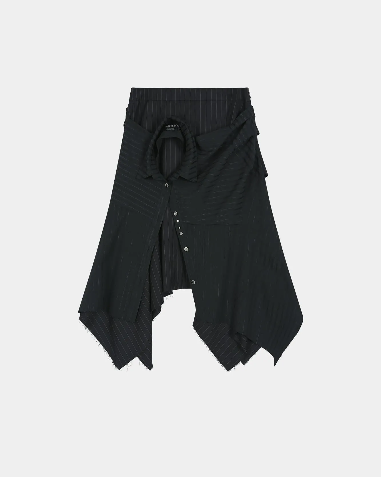 SUE WRAPPED SHIRT ASYMMETRIC SKIRT (BLACK) sold by Andersson Bell product image thumbnail 2