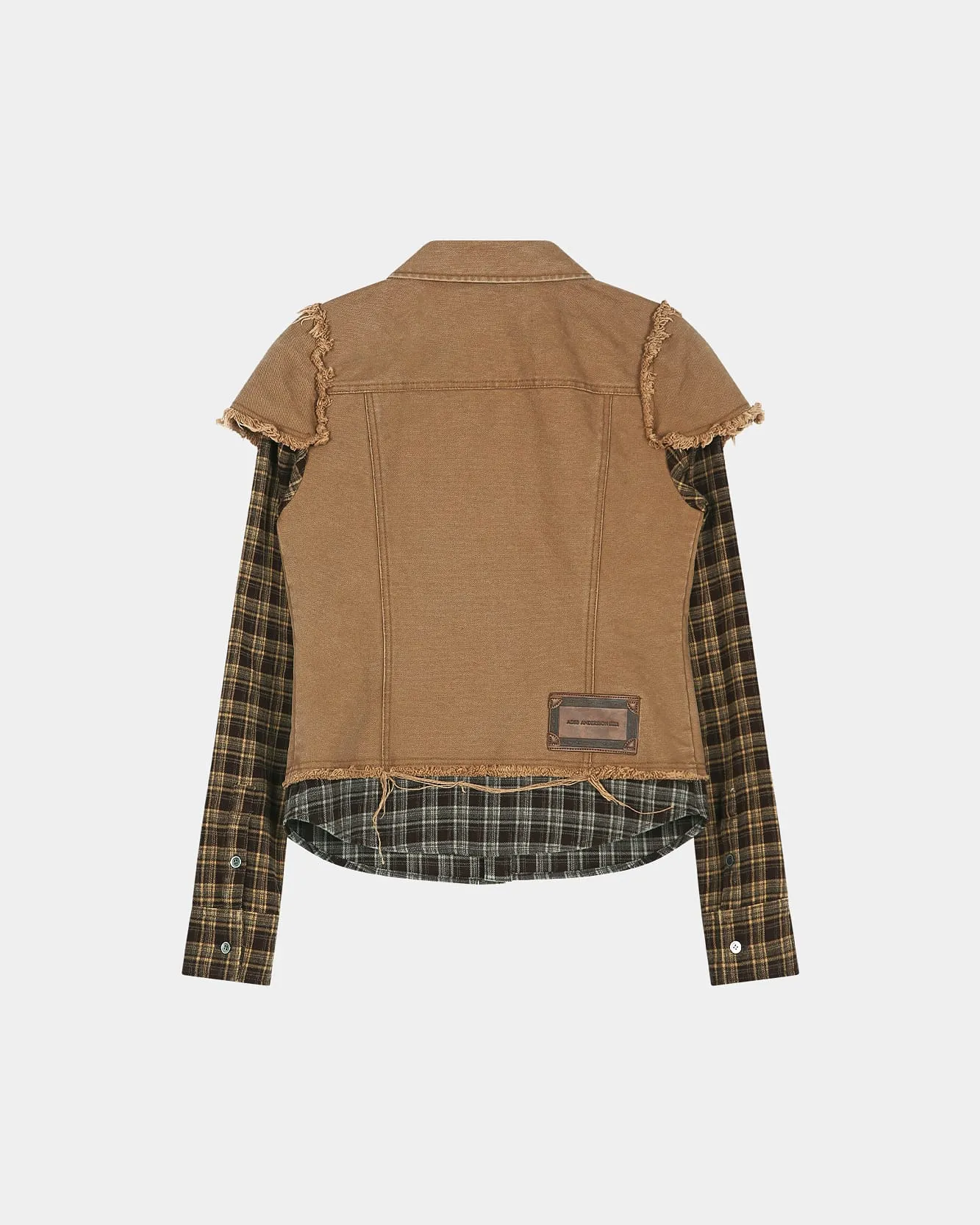 LAYERED STUDDED VEST SHIRT (BROWN) sold by Andersson Bell product image thumbnail 4