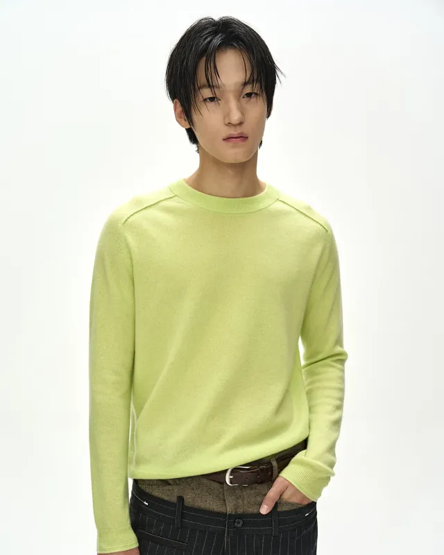 SHANE CASHMERE CREW-NECK SWEATER (LEMON) made by Andersson Bell